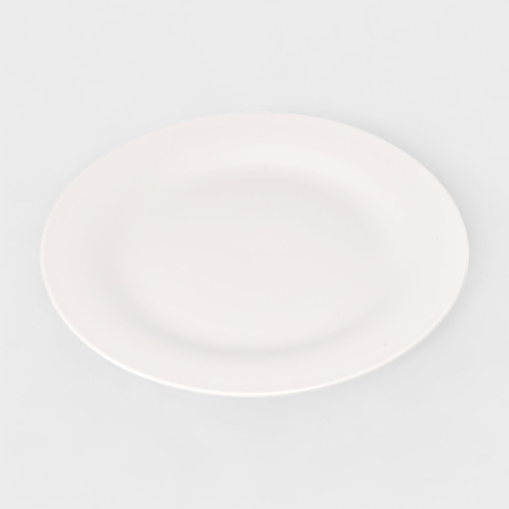 Orly Maison 8-Piece Dinner Plate Set - White Modern Stoneware Plates - 10.5"