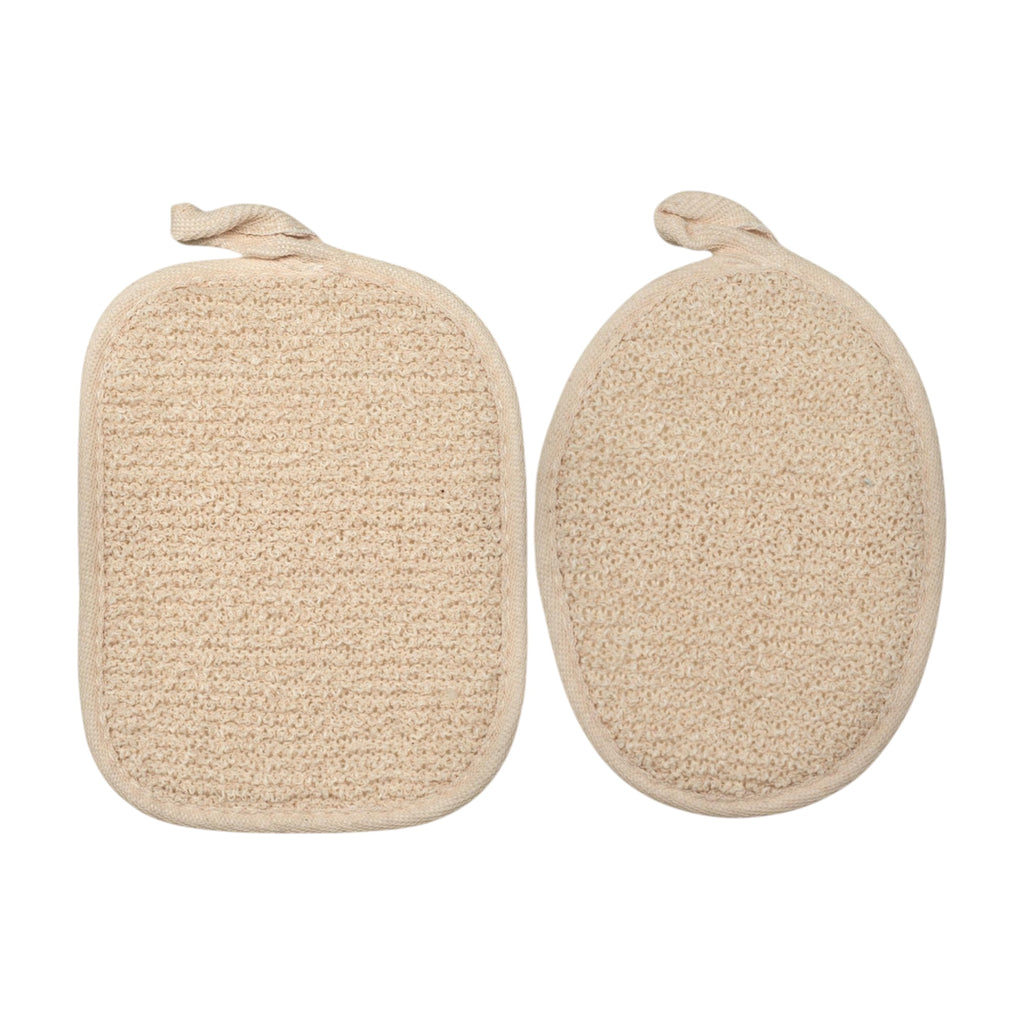 Willow & Ruby Body Scrubber Duo - Exfoliating & Cleansing Loofah, Chamomile