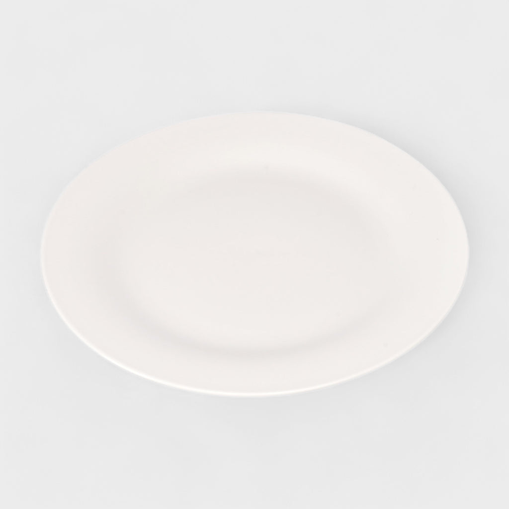 Orly Maison 8-Piece Dinner Plate Set - White Modern Stoneware Plates - 10.5"