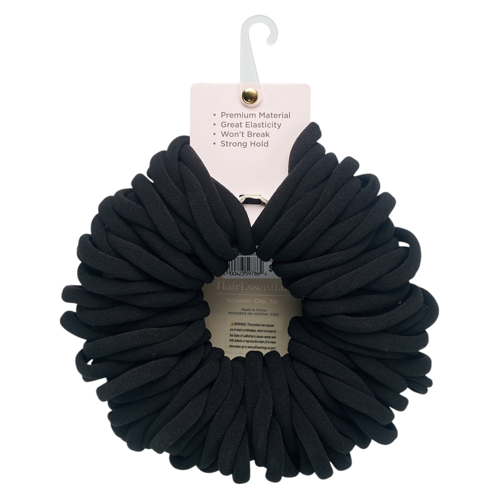 Hair Essentials 100pc Hair Ties - Seamless No-Damage Hair Ties for Women- 100pcs