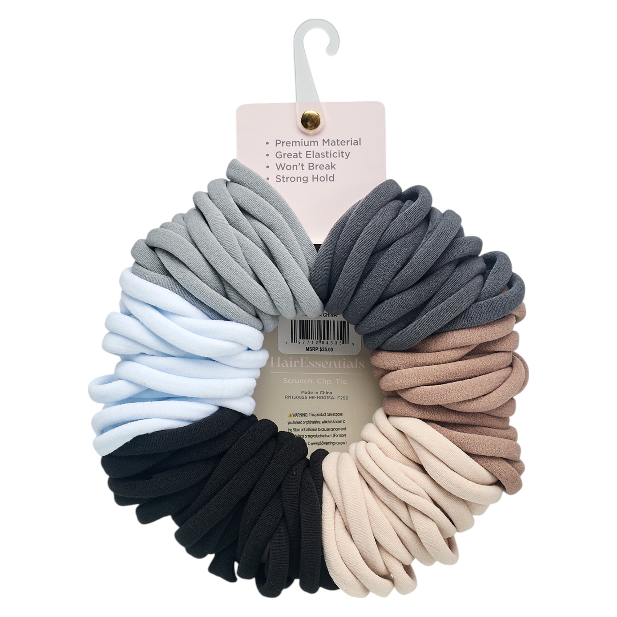 Hair Essentials 100pc Hair Ties - Seamless No-Damage Hair Ties for Women- 100pcs