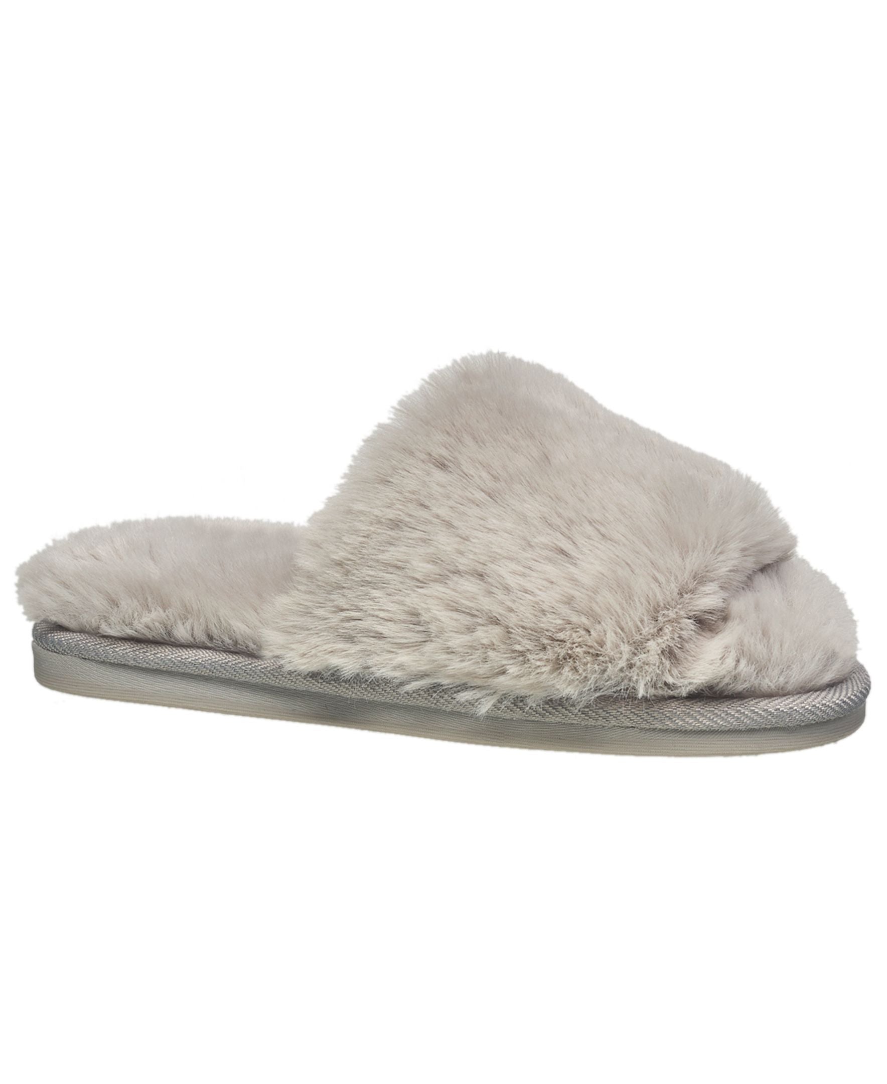Aeropostale Women's Open Toe Fuzzy Slippers with Cushioned Comfort