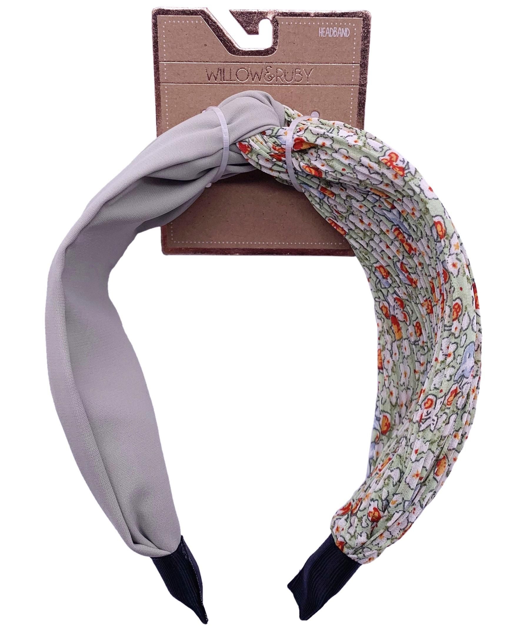 Willow & Ruby Women's Headband - Floral and Wide Color Block Headband for Women