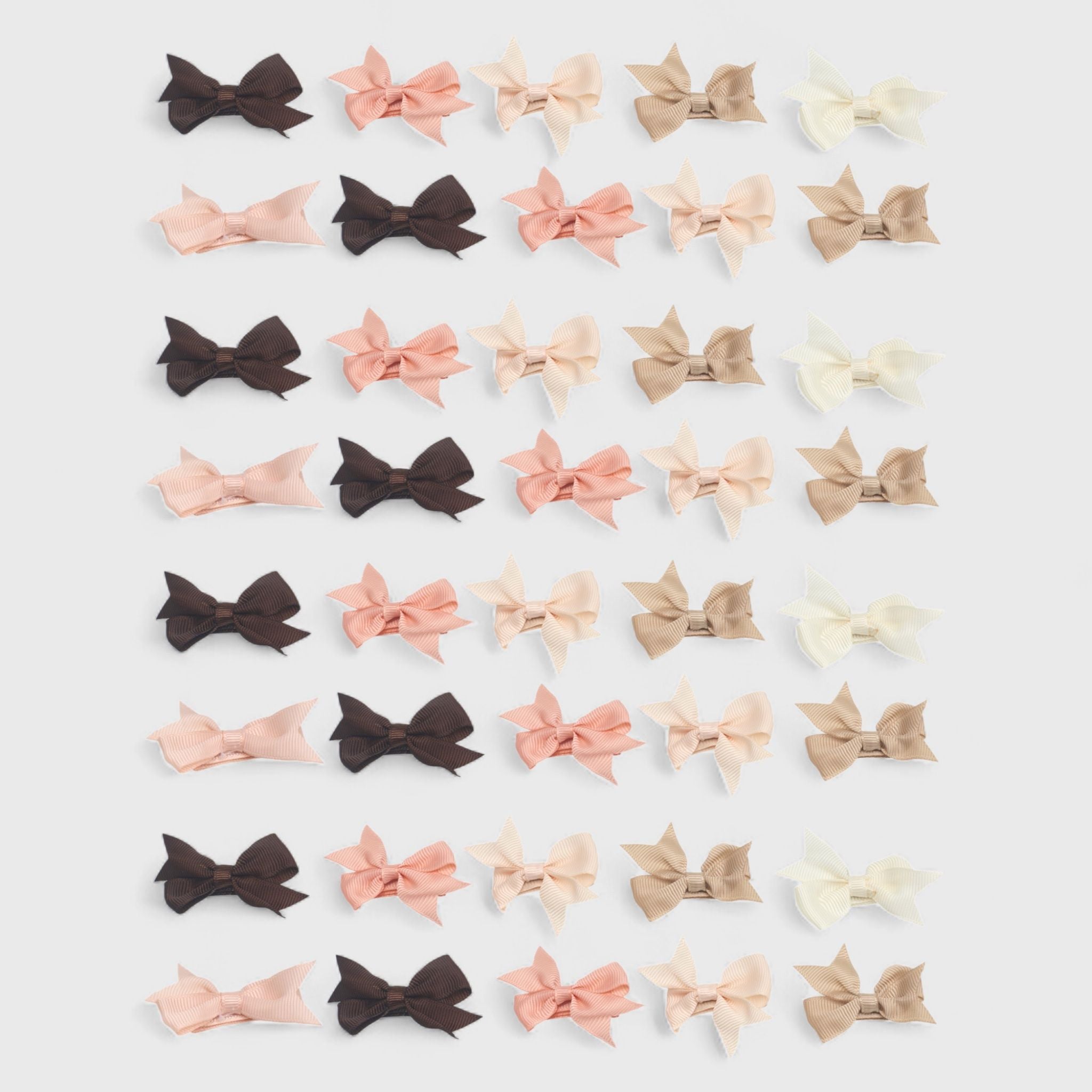 Willow & Ruby 40-Pack Autumn Star Themed Baby Hair Bow Set -  Assorted Baby Bows for 0-12 Months, Colorful Clips for Infants, Girl, 40pcs