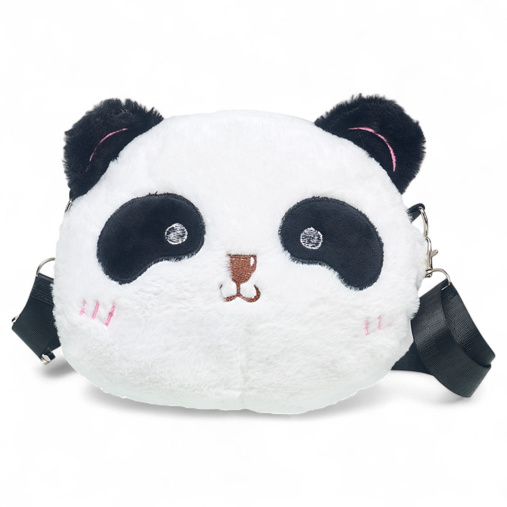A Little Obsessed Girls' Cute & Fuzzy Panda Crossbody Purse