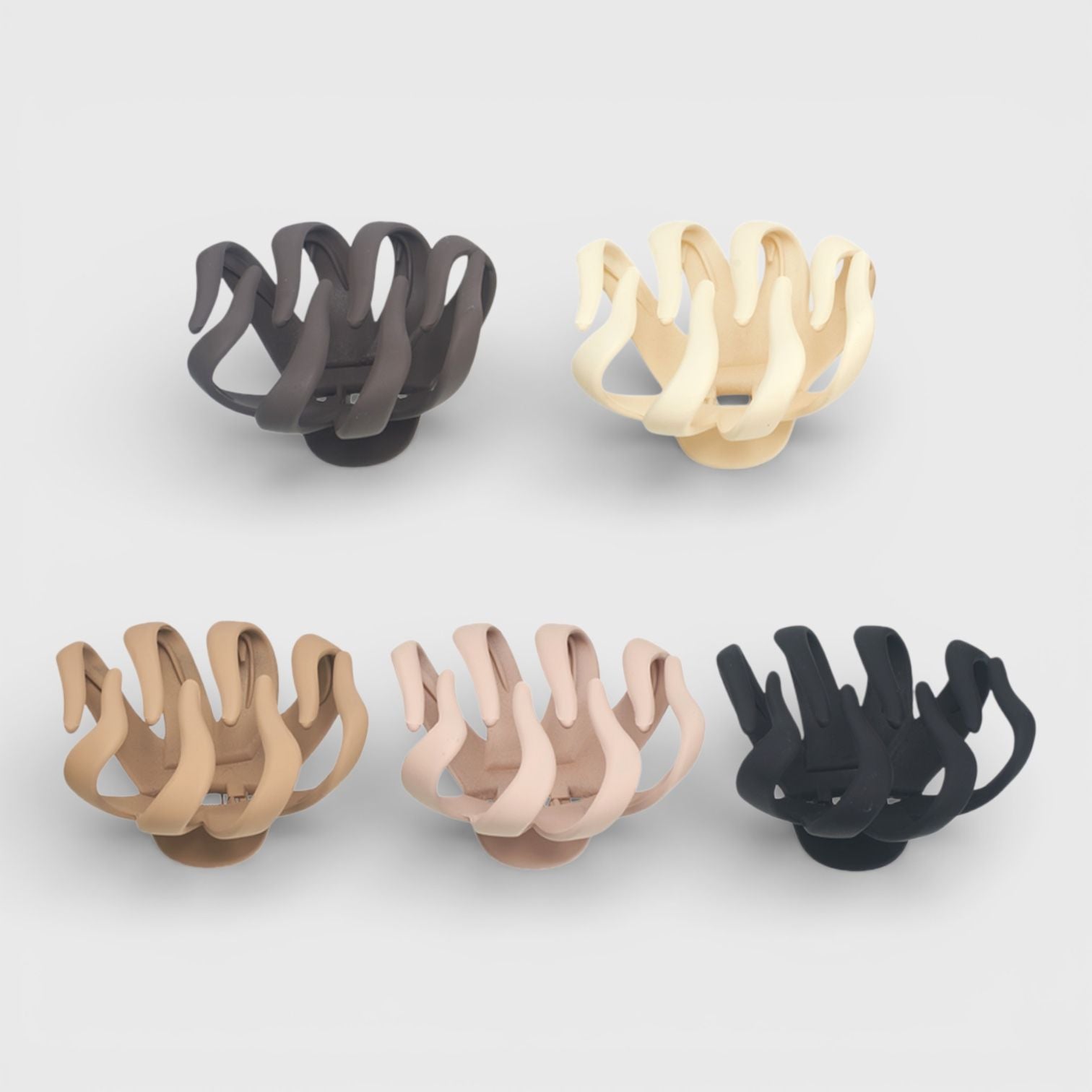 Hair Essentials 5pk Octopus Claw Clips - Multicolored