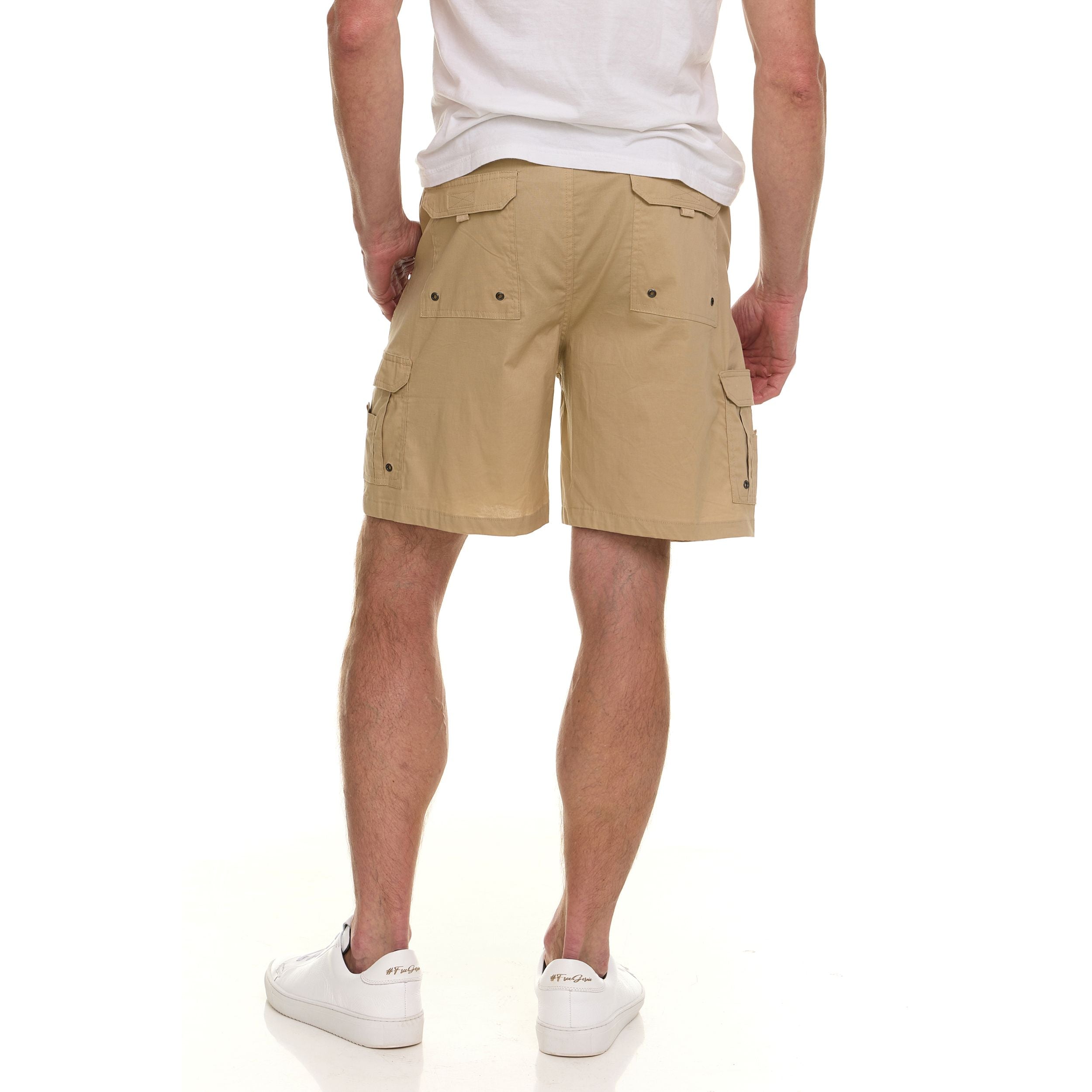 Canada Weather Gear Men’s Cargo Shorts – Relaxed Fit with Utility Pockets & Elastic Waistband – Lightweight Summer Shorts