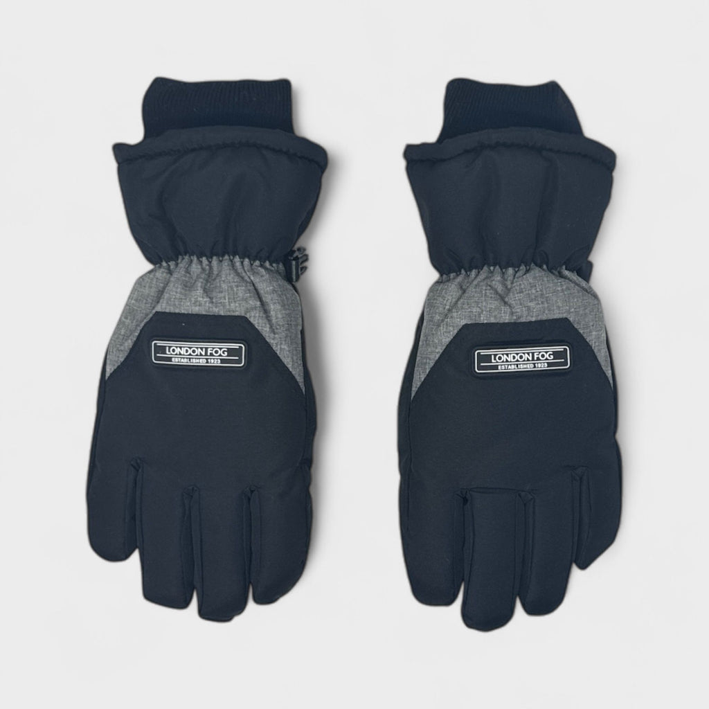 London Fog Boy's Black Ski Gloves - Winter Sports Snow Gloves for Kids (8-12 Years)
