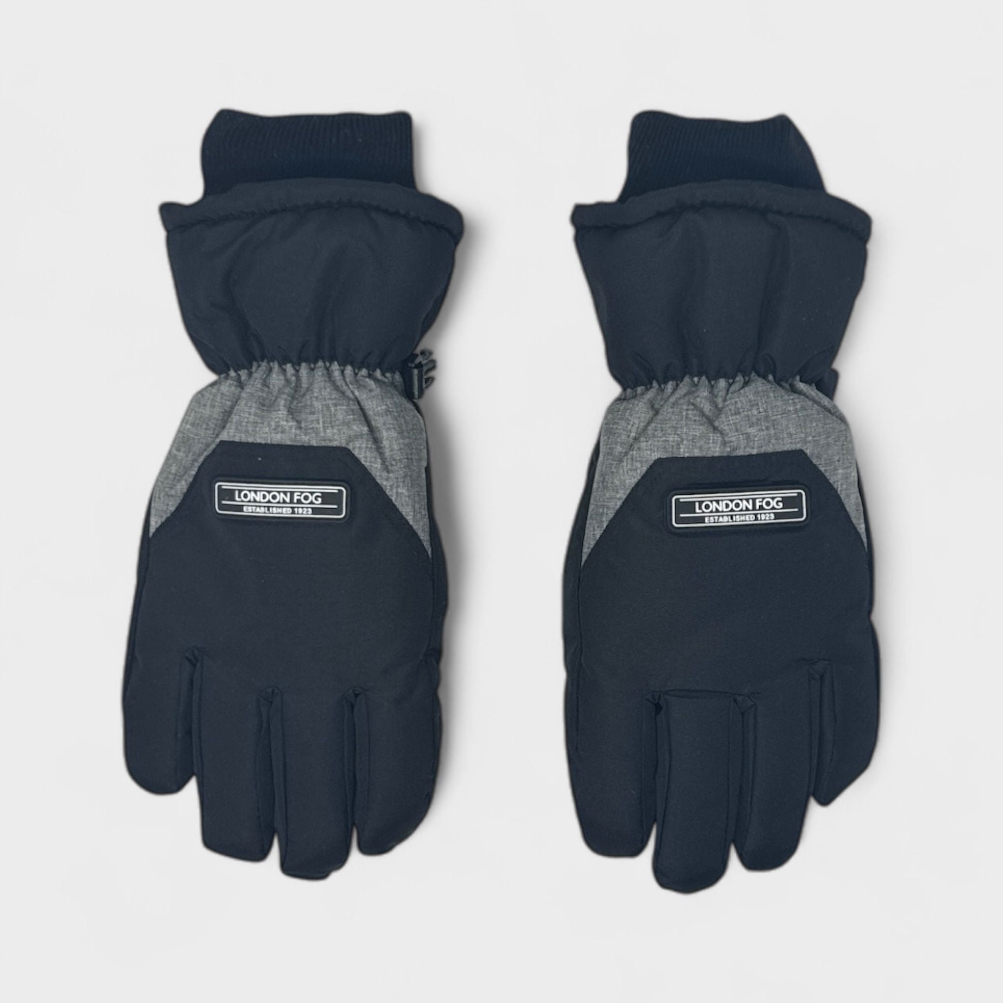 London Fog Boy's Black Ski Gloves - Winter Sports Snow Gloves for Kids (8-12 Years)