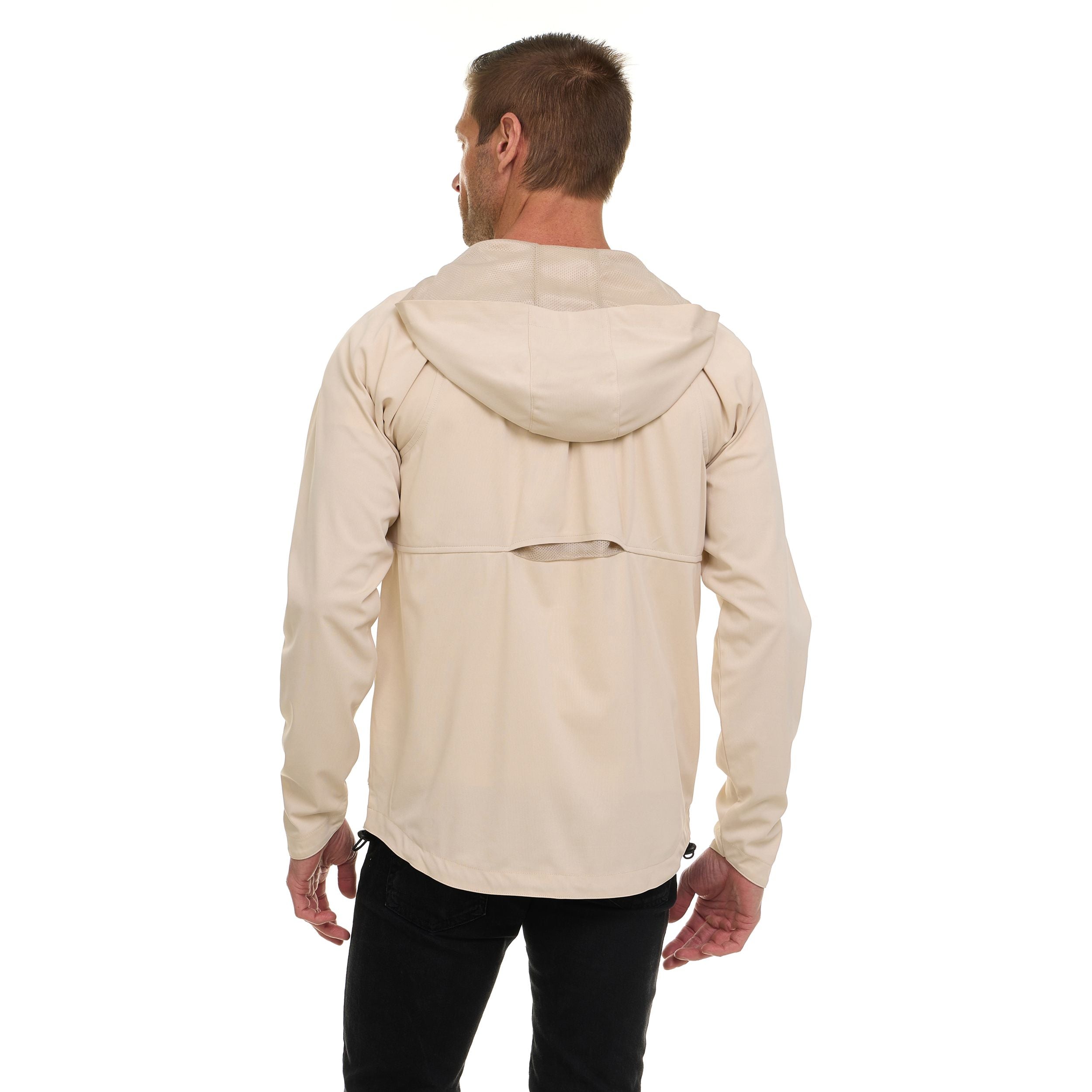 Canada Weather Gear Men’s Performance Tech Jacket – Active Stretch, Wind Resistant, Adjustable Waist, Lightweight