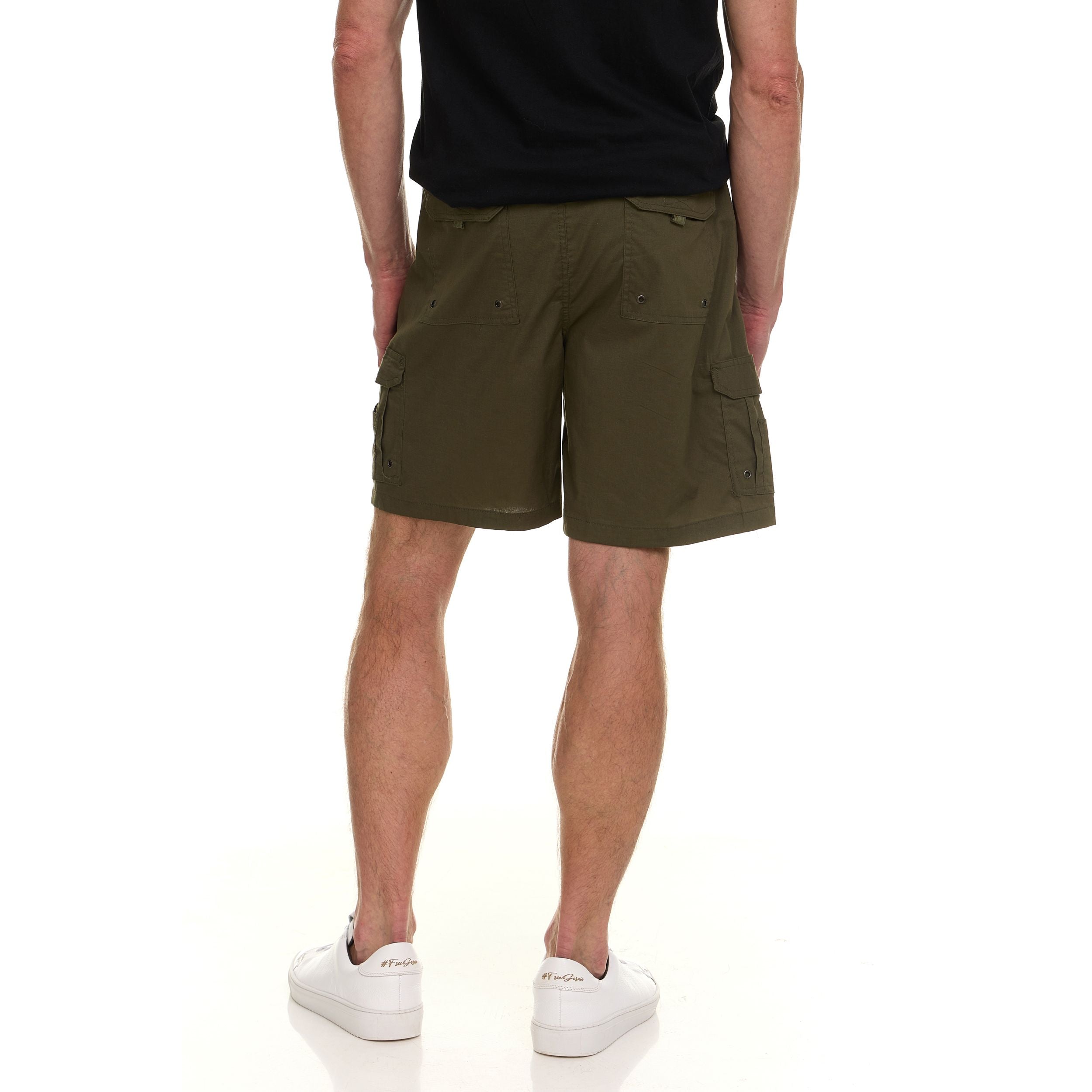 Canada Weather Gear Men’s Cargo Shorts – Relaxed Fit with Utility Pockets & Elastic Waistband – Lightweight Summer Shorts