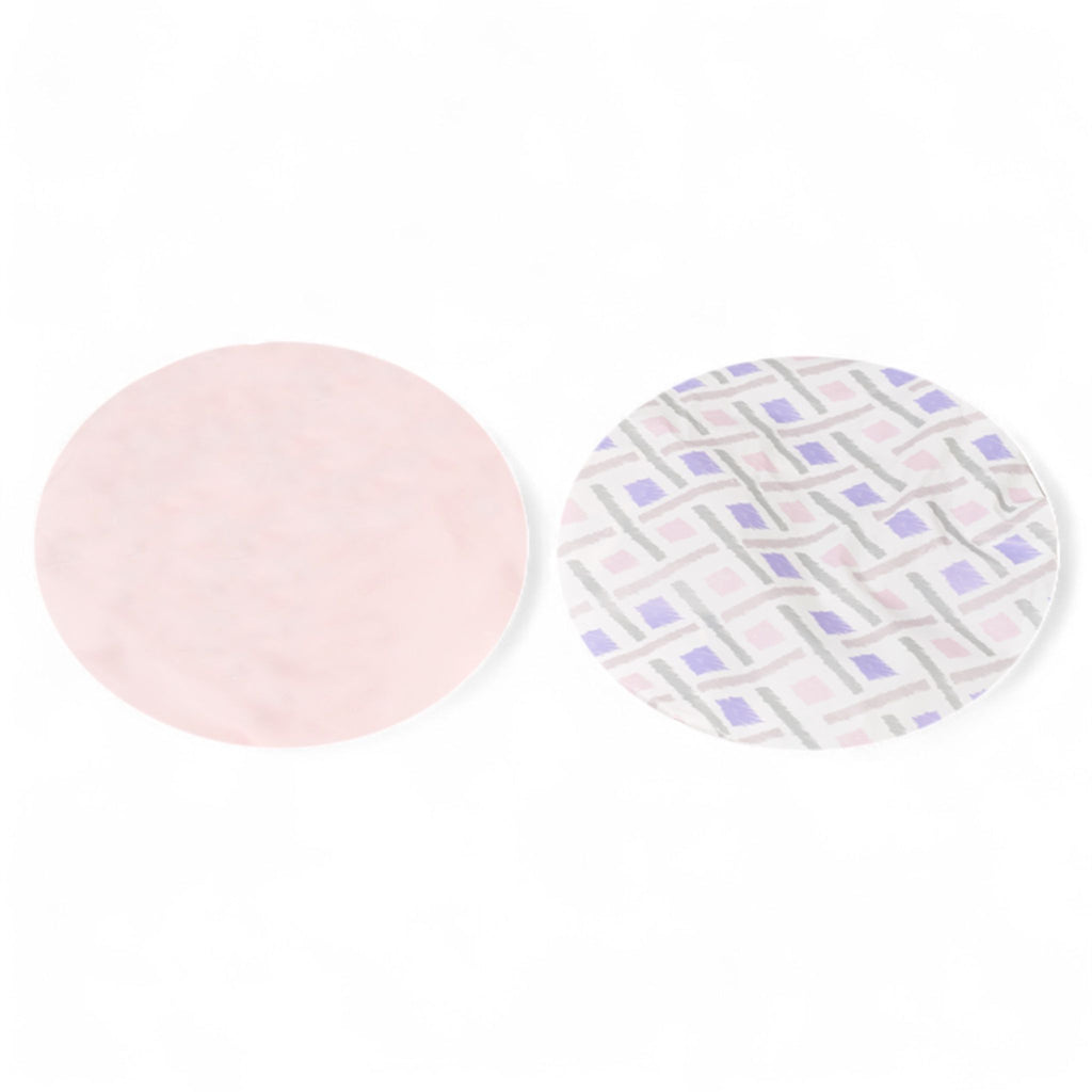 Spa Essentials 2-Pack Shower Caps – Reversible Waterproof Caps with Stylish Patterns & Solid Colors – Hair Protection