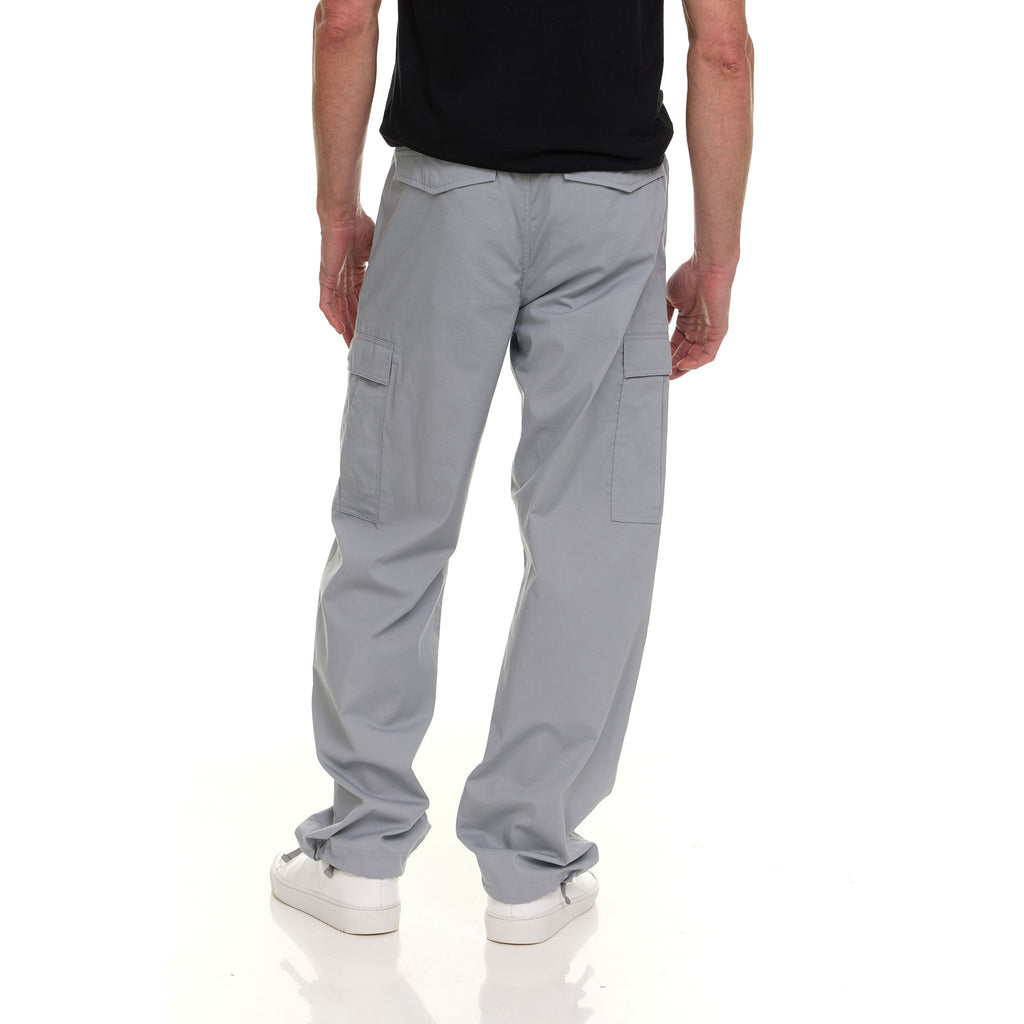 Canada Weather Gear Men’s Wide Leg Cargo Stretch Pants – Lightweight Utility Trousers with Drawstring Hem & Multi-Pockets
