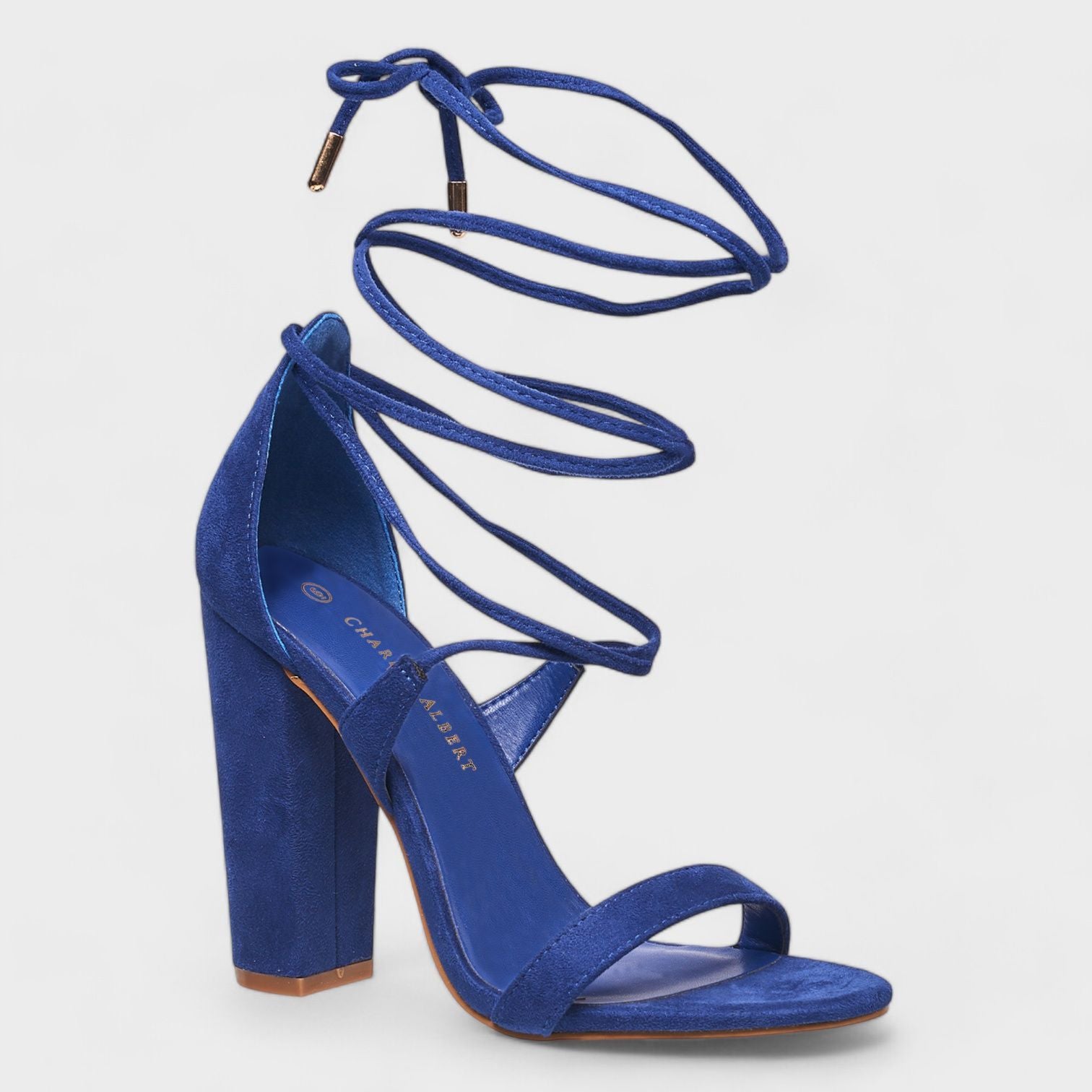 Charles Albert Women's High Heeled Dressy Strappy Lace Up Block Heels for Women's Open Toe, Gladiator, Comfy 4-Inch Heeled Sandals