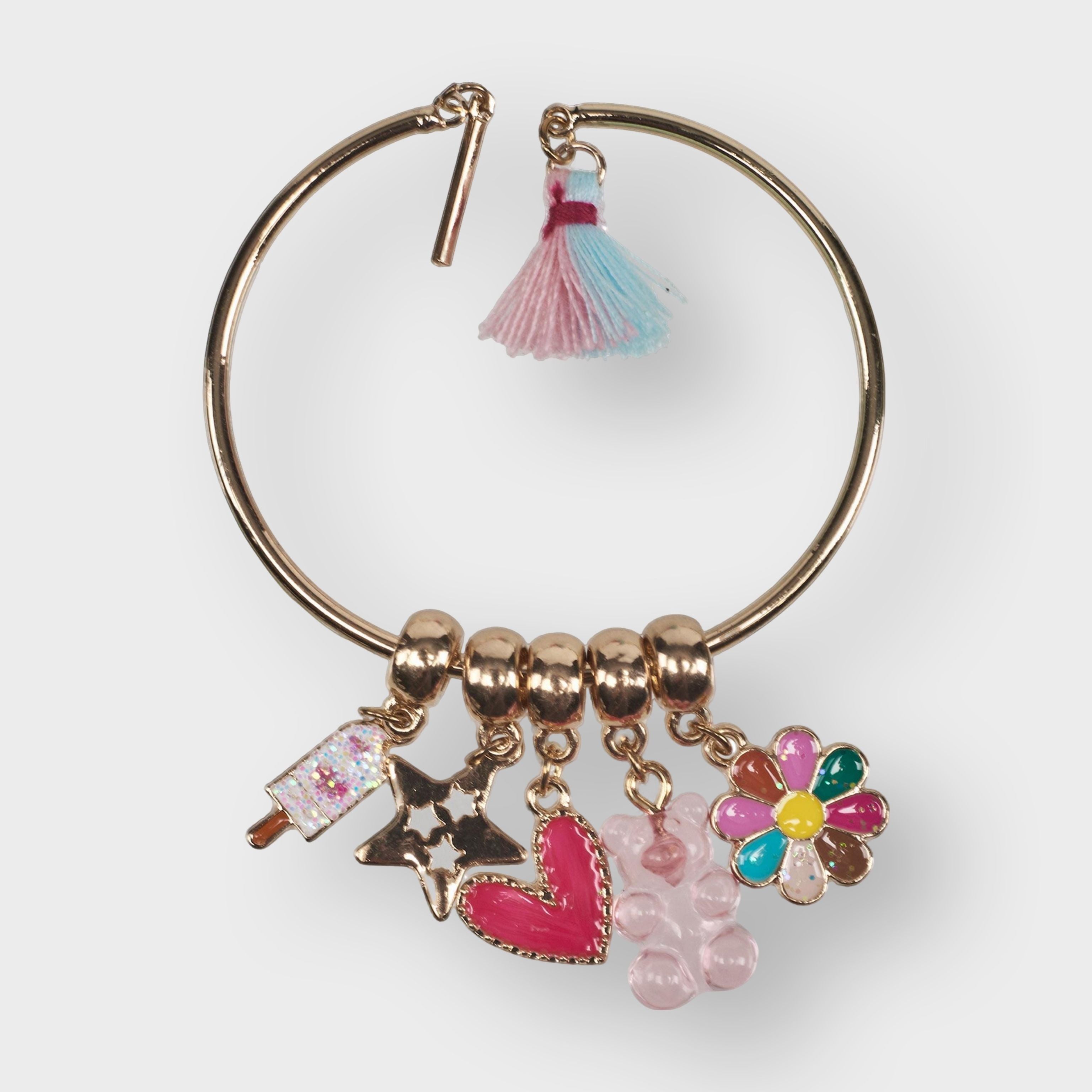 Willow & Ruby Kid's Charm Bracelet - Charms & Bangle Set for Girls (Youth)