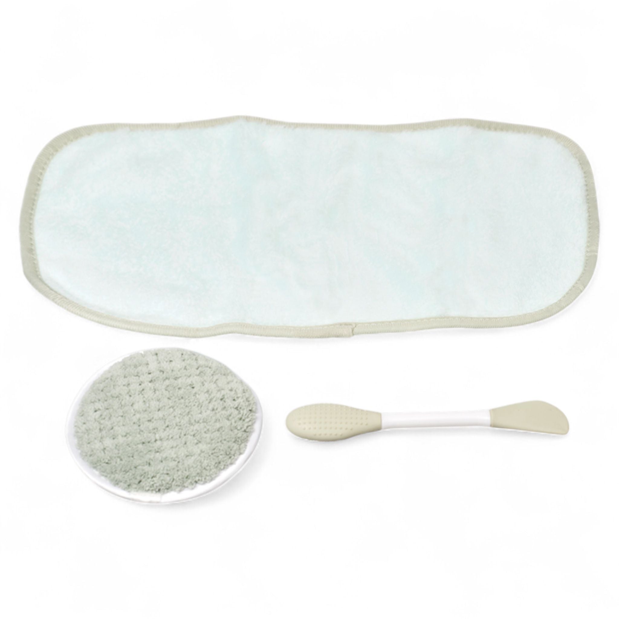 Spa Essentials 3-Piece Facial Care Set – Ultra-Soft Headband, Reusable Cleansing Pad & Dual-Ended Applicator