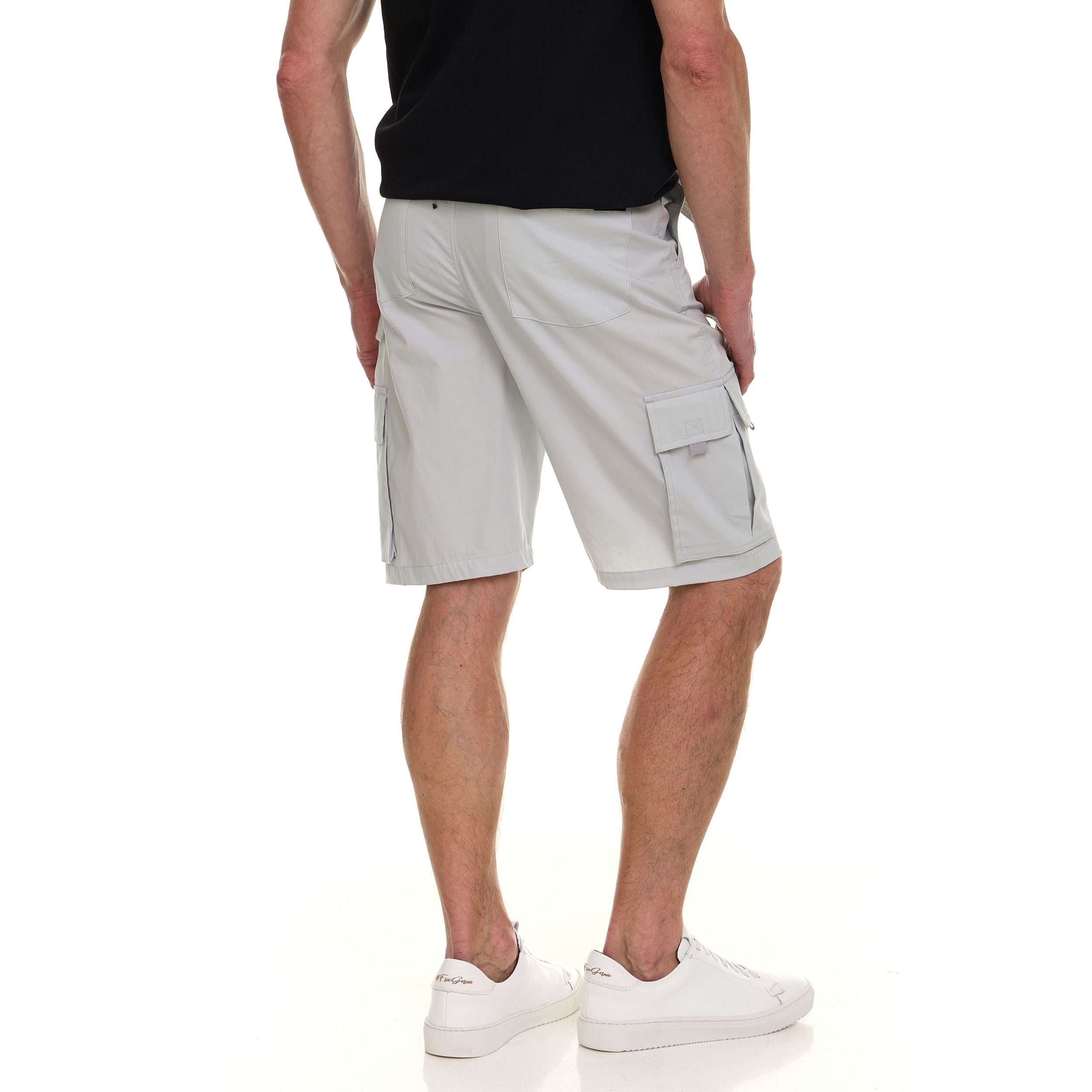 Canada Weather Gear Men’s Belted Cargo Shorts – Lightweight Cotton Stretch Fabric, Classic Fit with Multiple Pockets