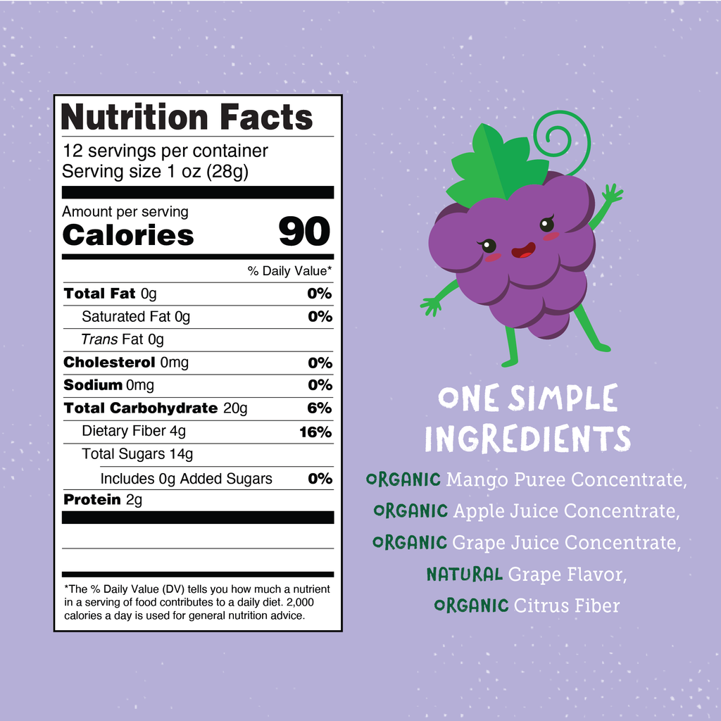 YOU LOVE FRUIT Organic Fruit Snacks — 1 oz Pouches, Pack of 12
