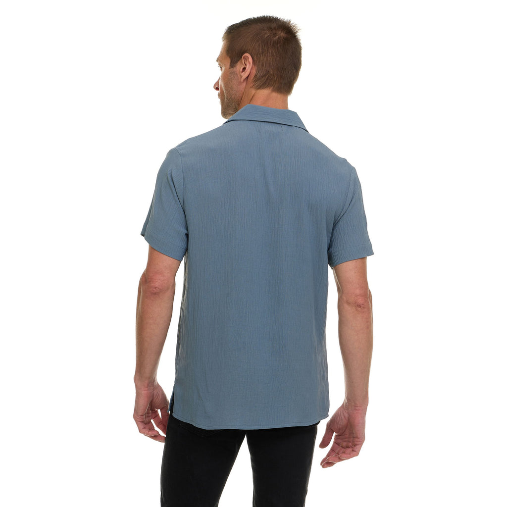 Super Triple Goose Men’s AIRFLOW Active Stretch Camp Collar Shirt – Short Sleeve, Lightweight, Breathable Button-Down Top