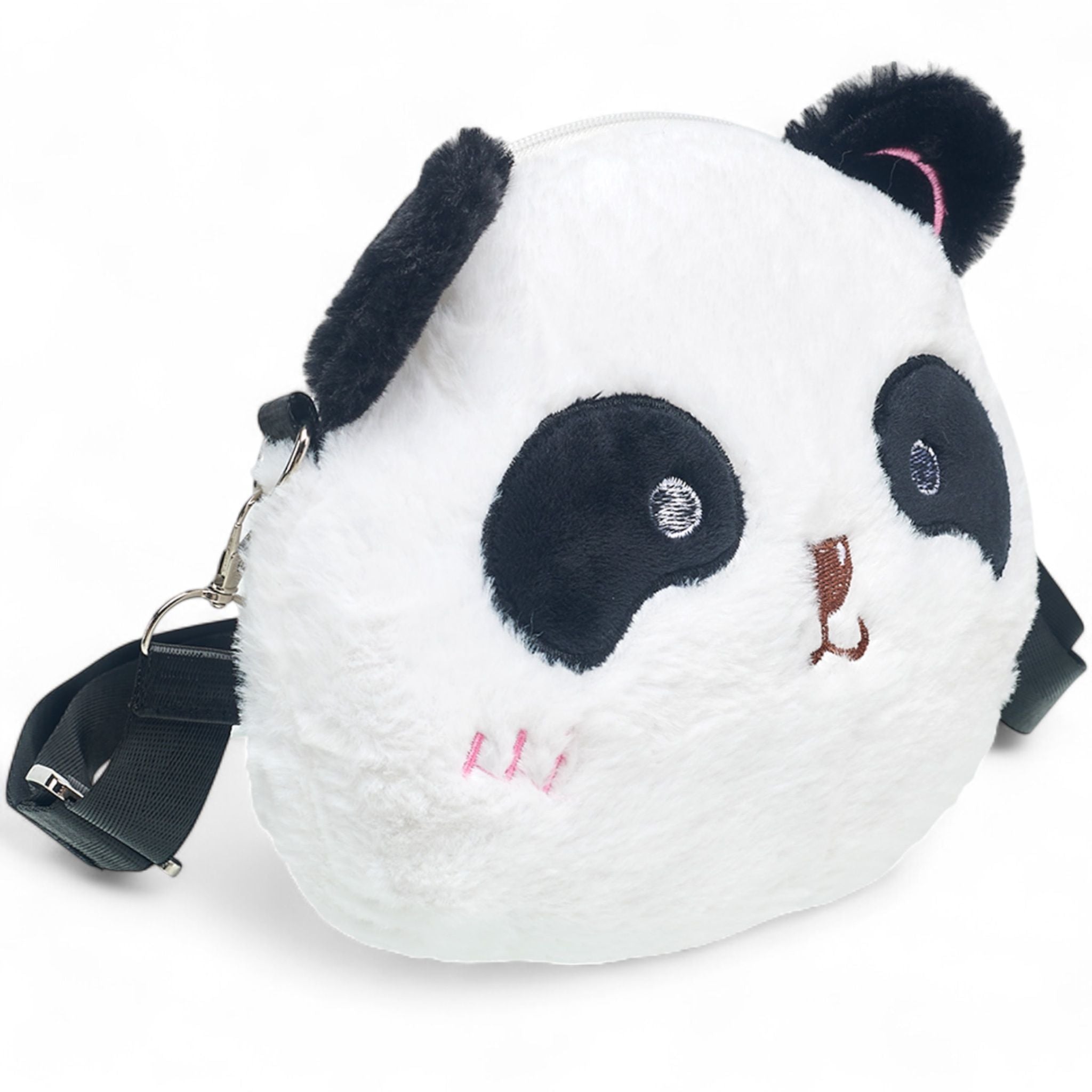 A Little Obsessed Girls' Cute & Fuzzy Panda Crossbody Purse