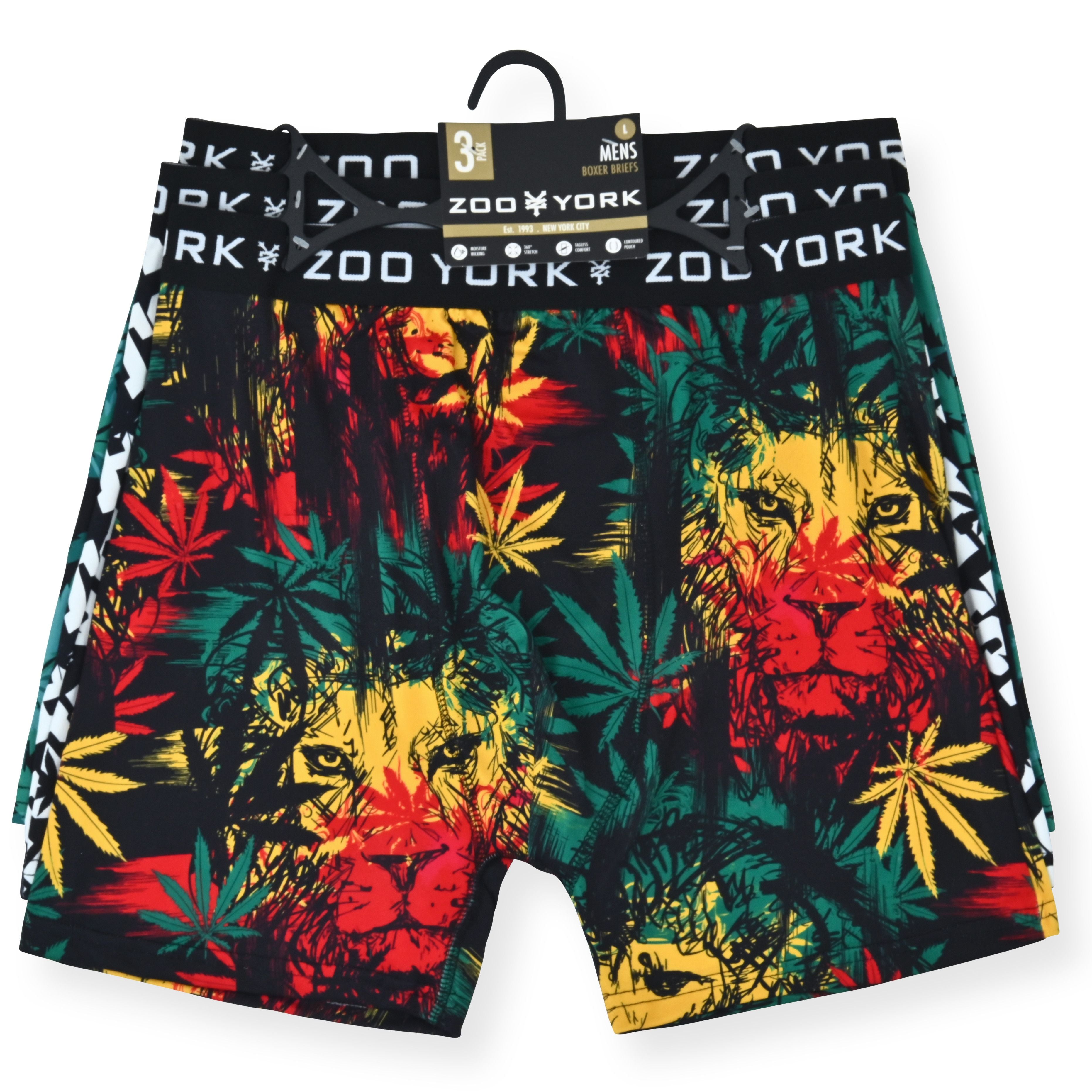 Zoo York Men's 3 Pack Boxer Briefs - 360 Stretch Print Premium Underwear for Men