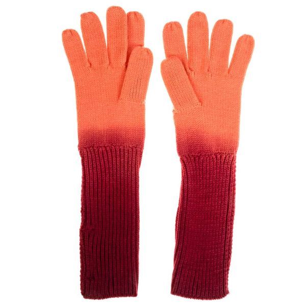 French Connection Ombre Design Mid Arm Elongated Gloves For Winter