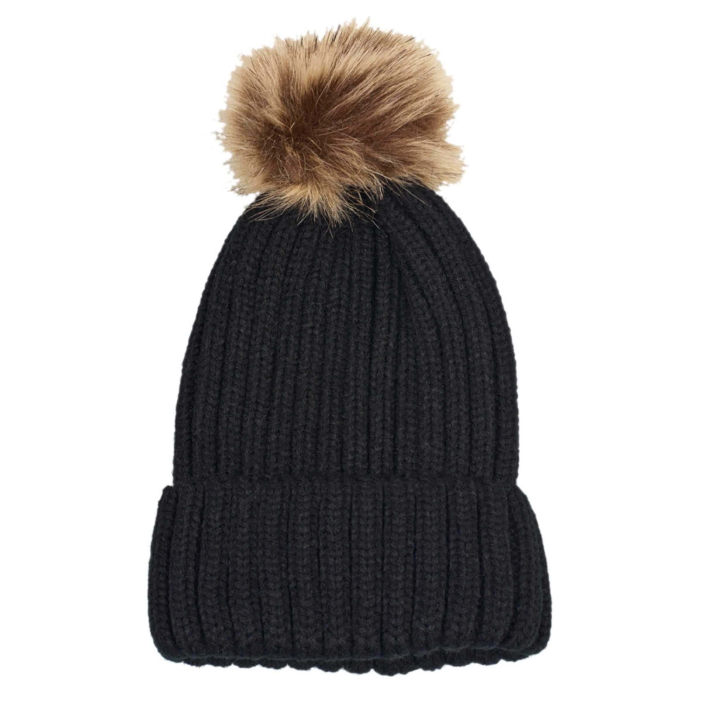 Willow & Ruby Women's Knitted Pom Beanie - Ladies Winter Hat