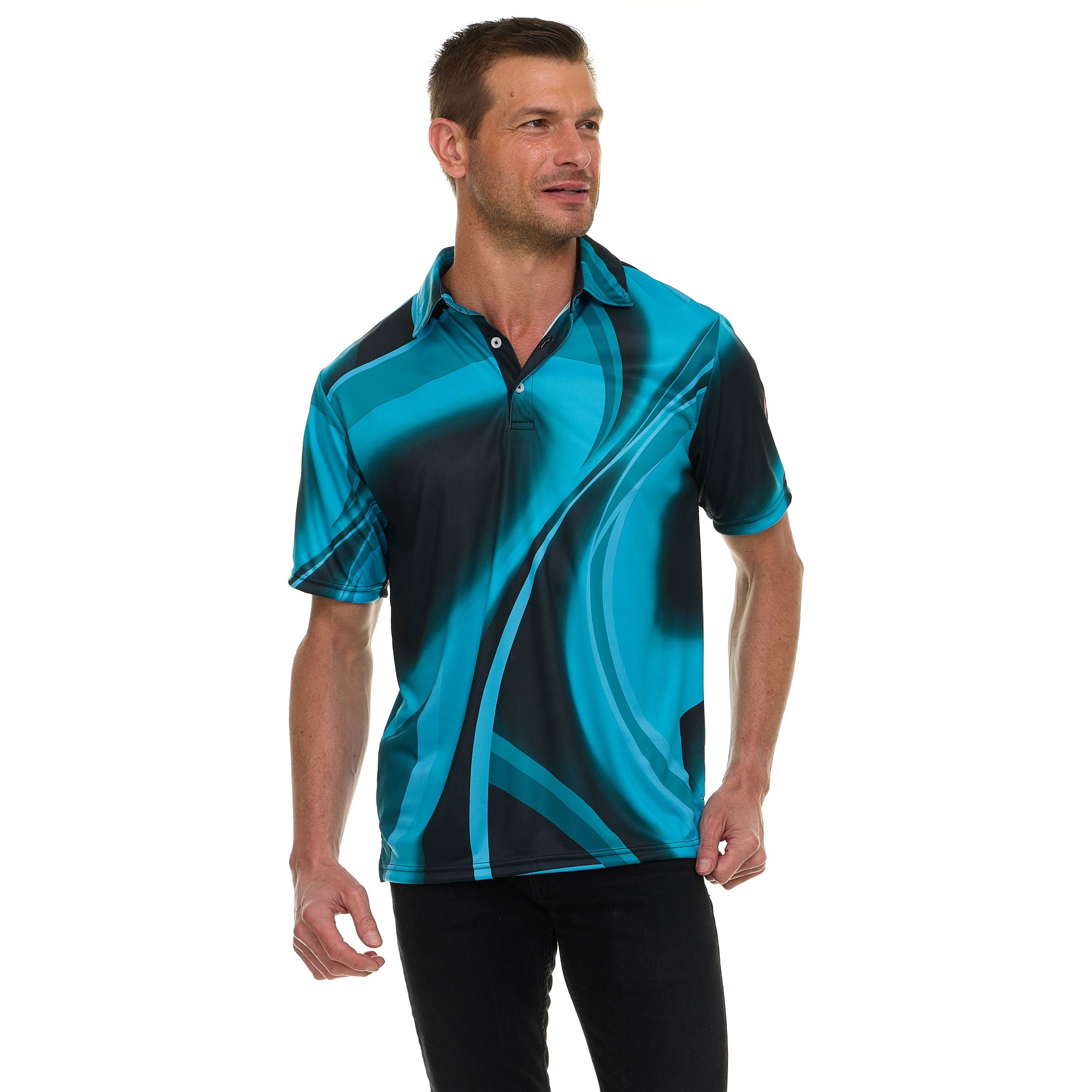 Canada Weather Gear Men’s Performance Polo Shirt – Short Sleeve Moisture Wicking Golf Shirt – Lightweight Athletic Fit