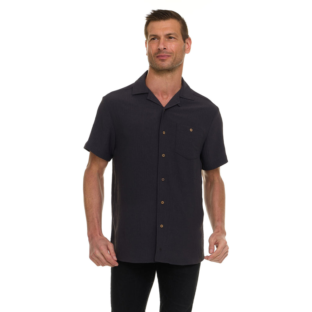 Super Triple Goose Men’s AIRFLOW Active Stretch Camp Collar Shirt – Short Sleeve, Lightweight, Breathable Button-Down Top
