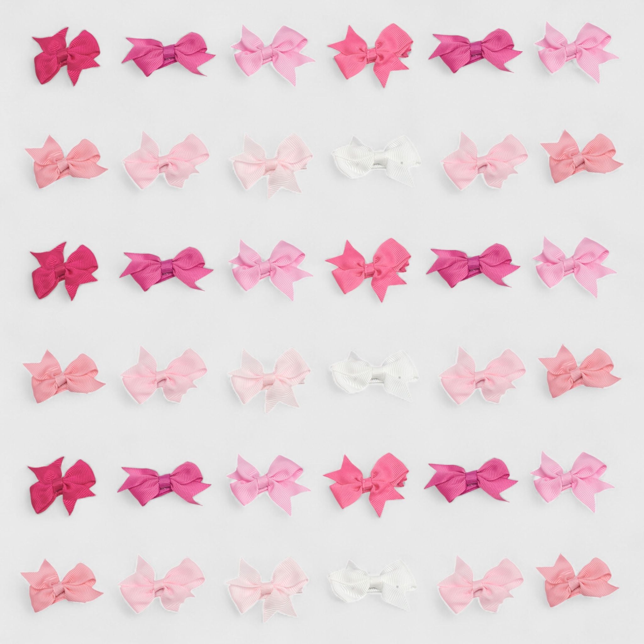 Willow & Ruby  Baby Hair Bows 36-Pack Ribbon Hair Clips for Newborns & Infants (0-12 Months)- Assorted Colors, Non-Slip Alligator Clips, 36pcs