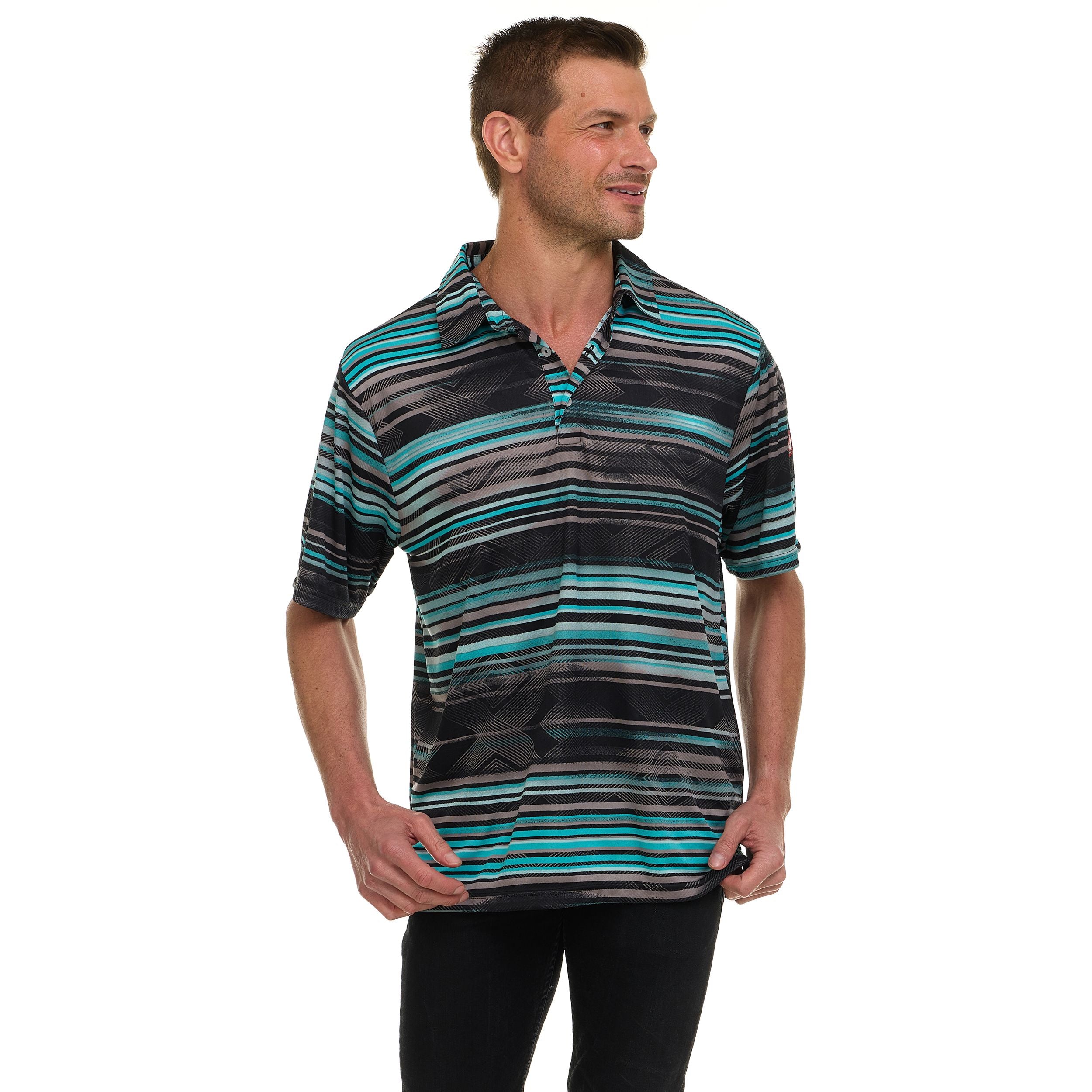 Canada Weather Gear Men’s Performance Polo Shirt – Short Sleeve Moisture Wicking Golf Shirt – Lightweight Athletic Fit