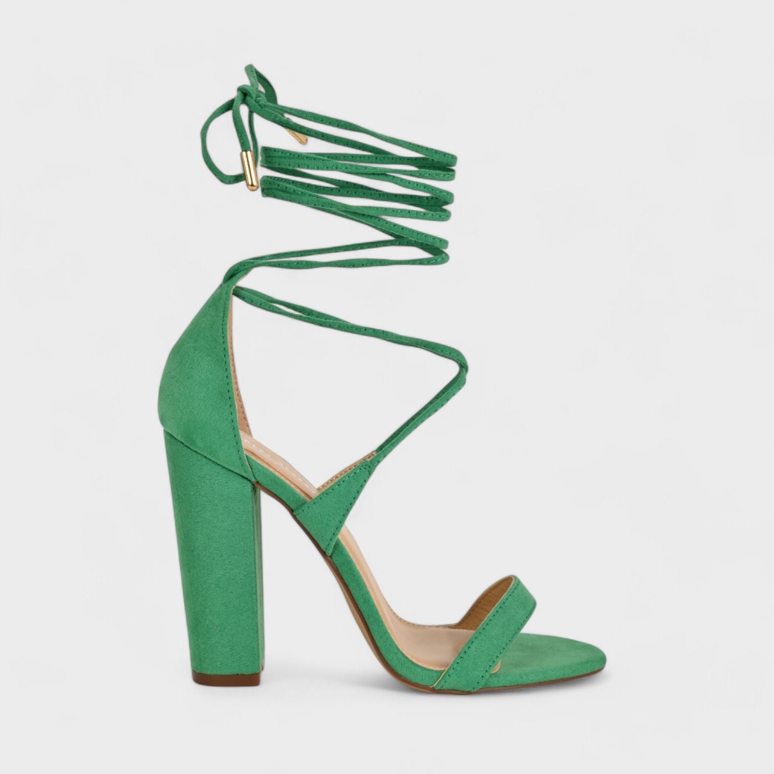 Charles Albert Women's High Heeled Dressy Strappy Lace Up Block Heels for Women's Open Toe, Gladiator, Comfy 4-Inch Heeled Sandals