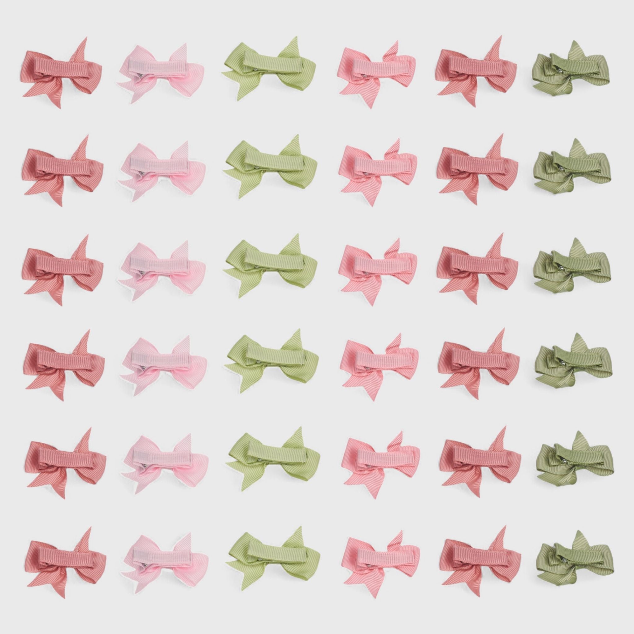 Willow & Ruby  Baby Hair Bows 36-Pack Ribbon Hair Clips for Newborns & Infants (0-12 Months)- Assorted Colors, Non-Slip Alligator Clips, 36pcs