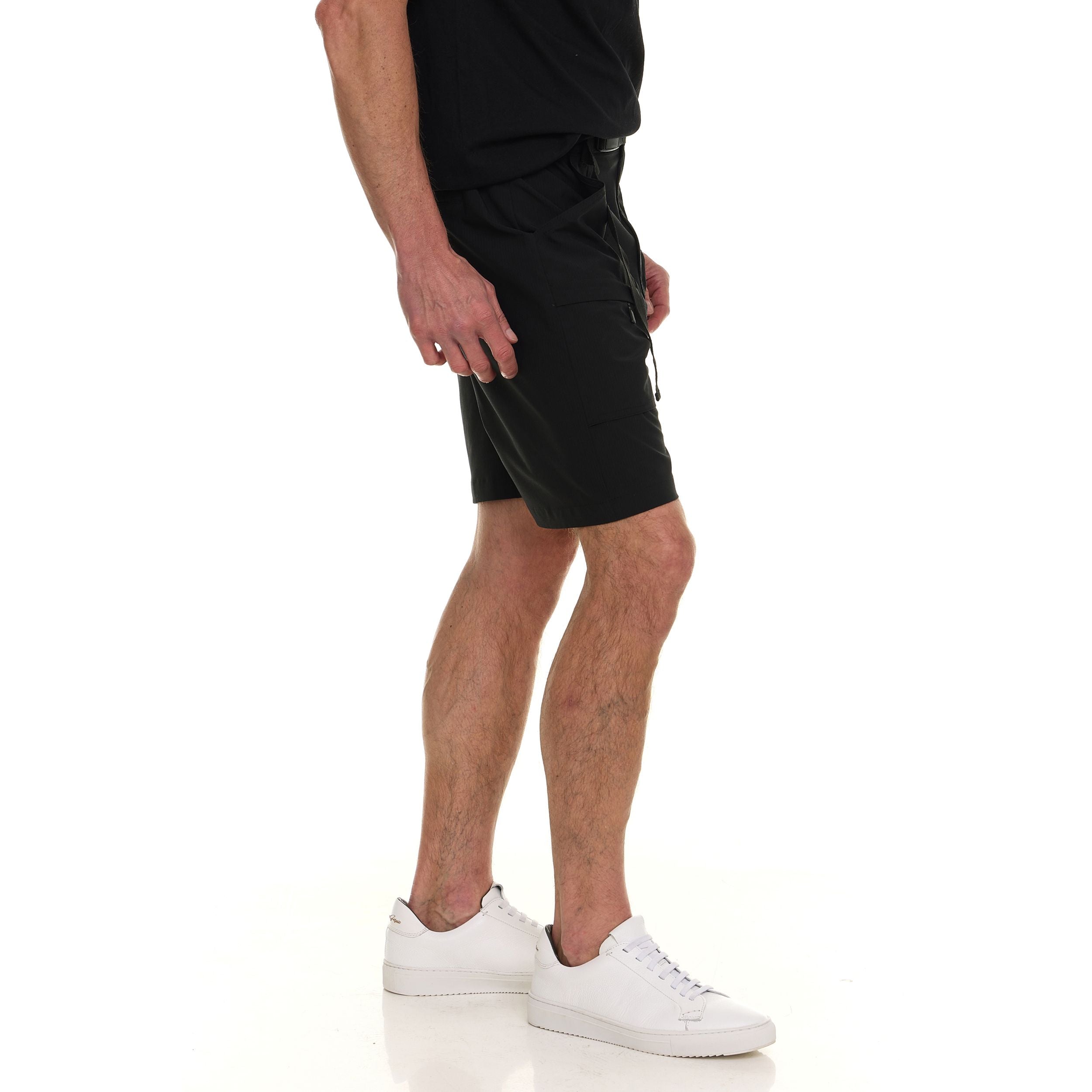 Canada Weather Gear Men’s Cargo Belted Shorts – Lightweight Stretch Twill Knee-Length Shorts with Pockets