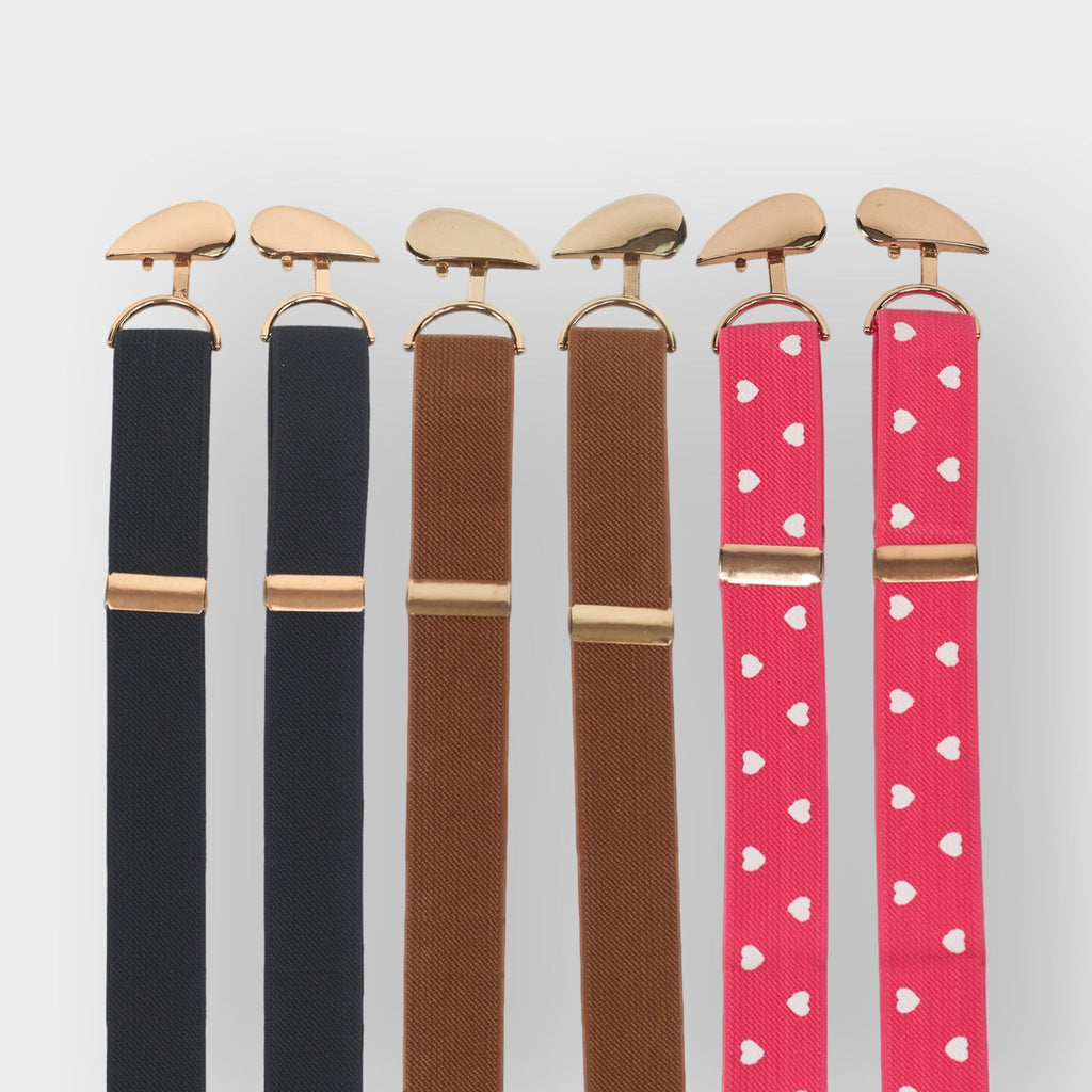 A Little Obsessed 3-Pack Girl's Elastic Heart Stretch Belt – Size 6-12 (Waist Size 18"-22") for Youth