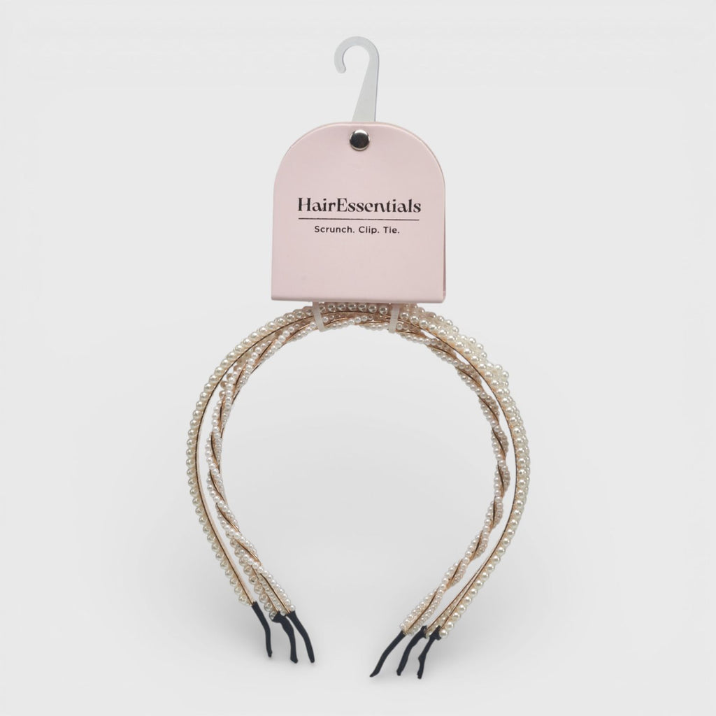 Hair Essentials 3pk Pearl Headbands