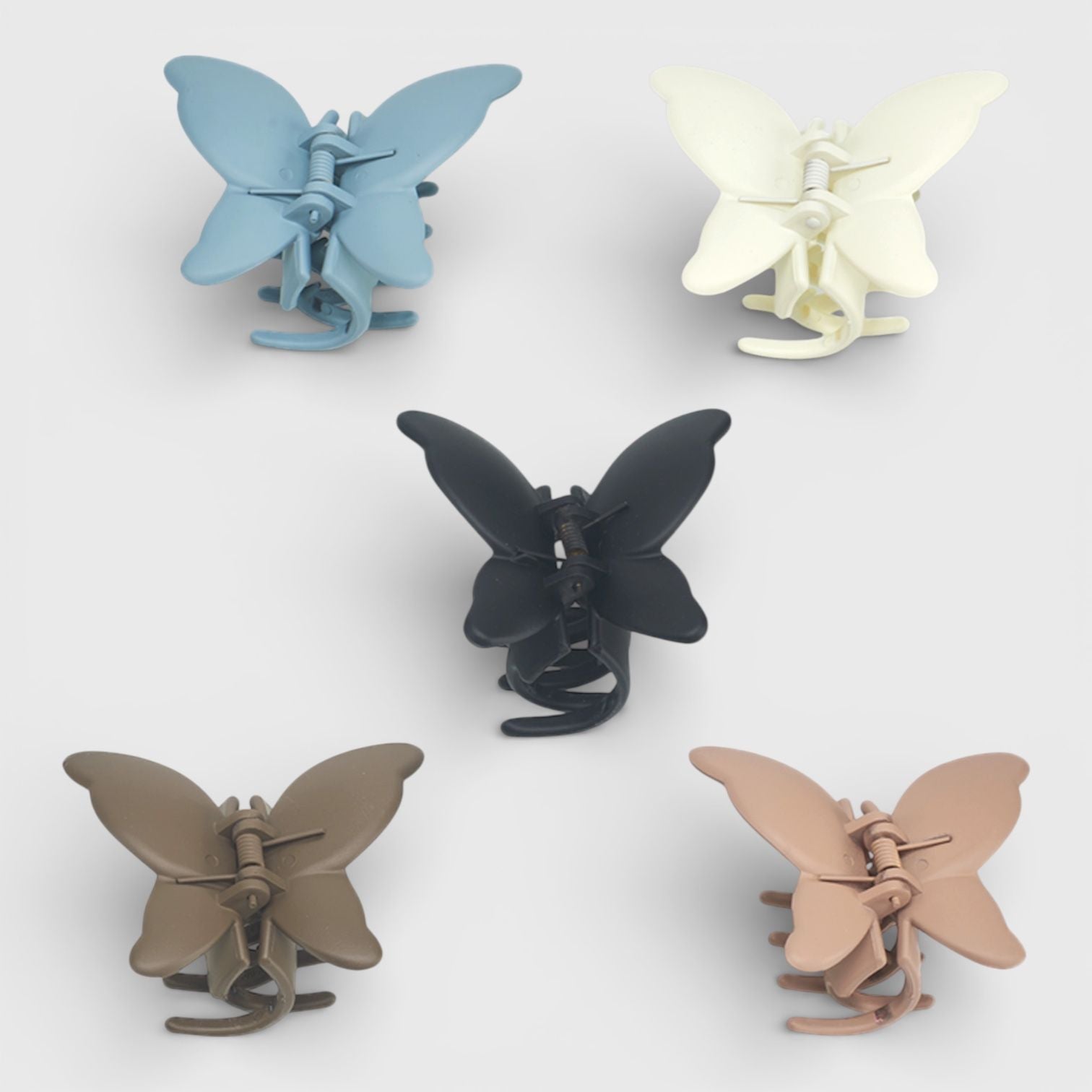 Hair Essentials 5pk Butterfly Claw Clips - Multicolored