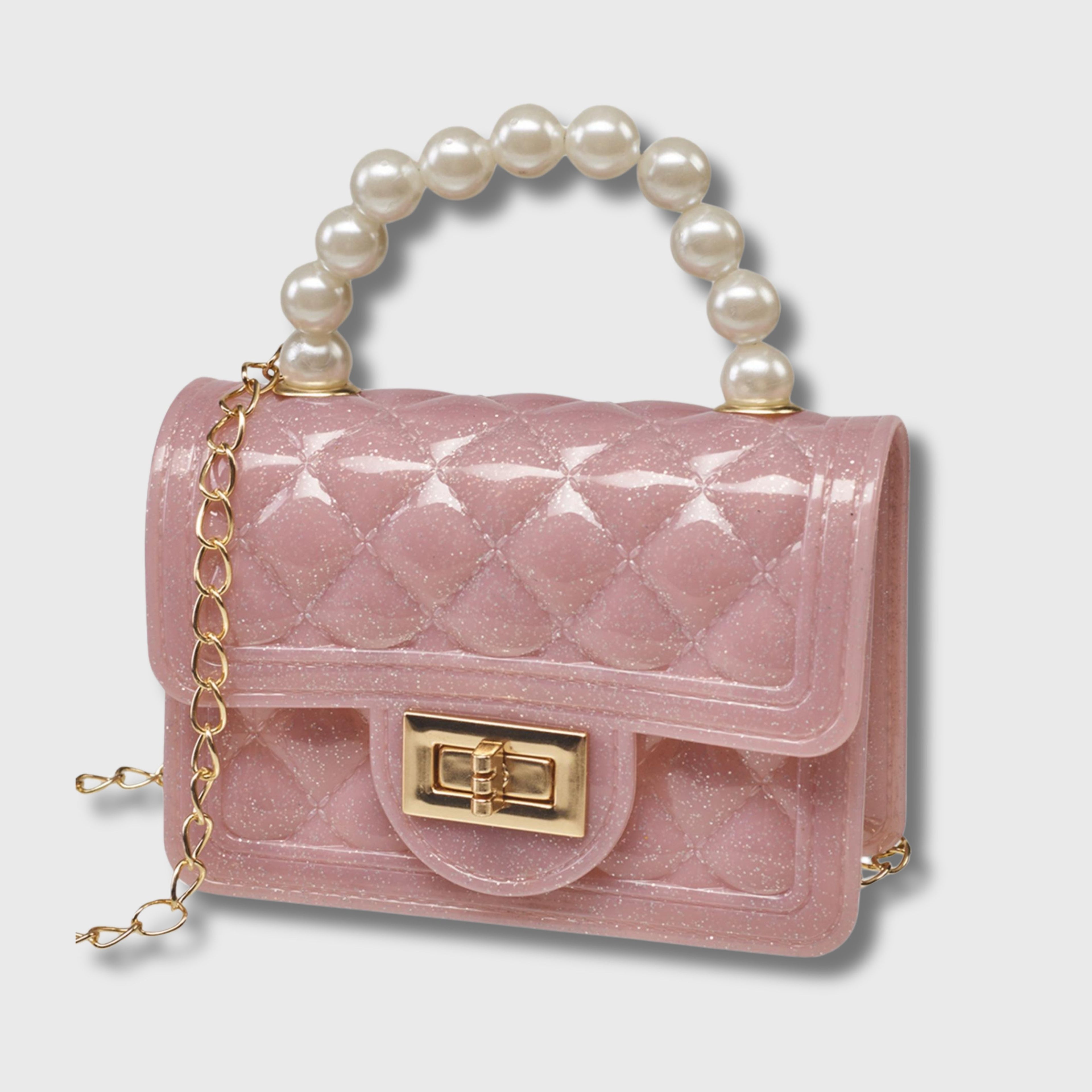 Willow & Ruby Kid's Mini Quilted Glitter Bag - Crossbody Purse for Girls (Youth)