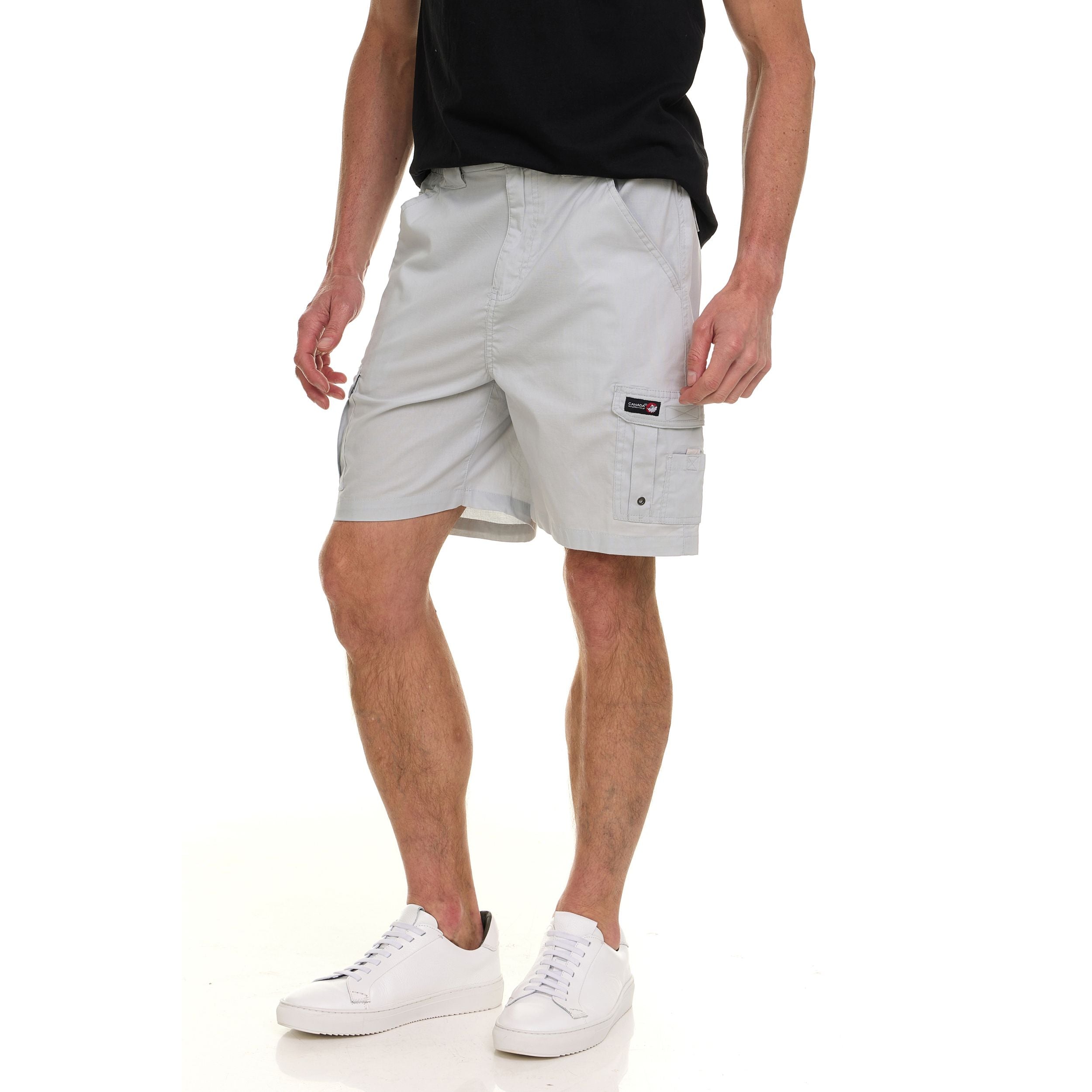 Canada Weather Gear Men’s Cargo Shorts – Relaxed Fit with Utility Pockets & Elastic Waistband – Lightweight Summer Shorts