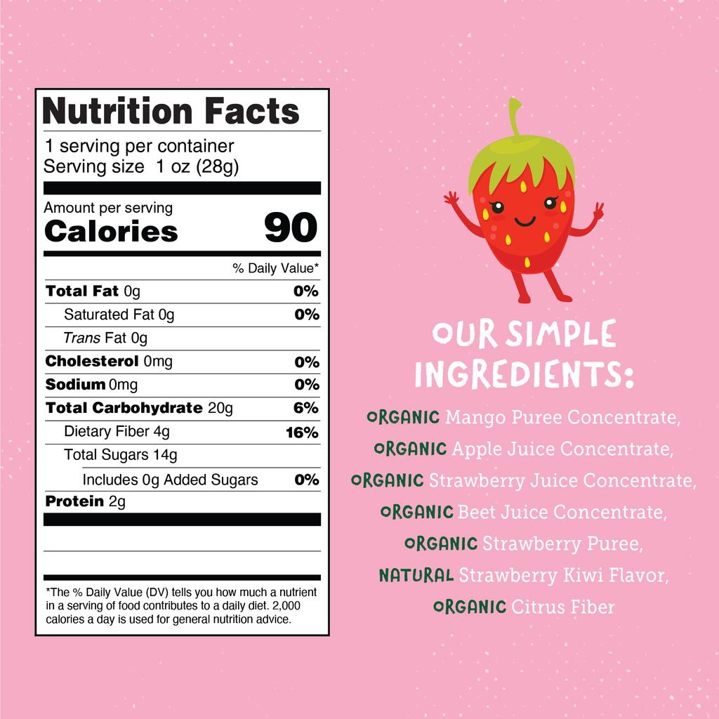 YOU LOVE FRUIT Organic Fruit Snacks — 1 oz Pouches, Pack of 12