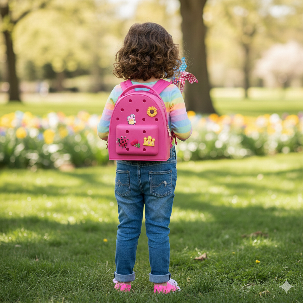 A Little Obsessed Girls' Charm It Mini Backpack - Hot Pink