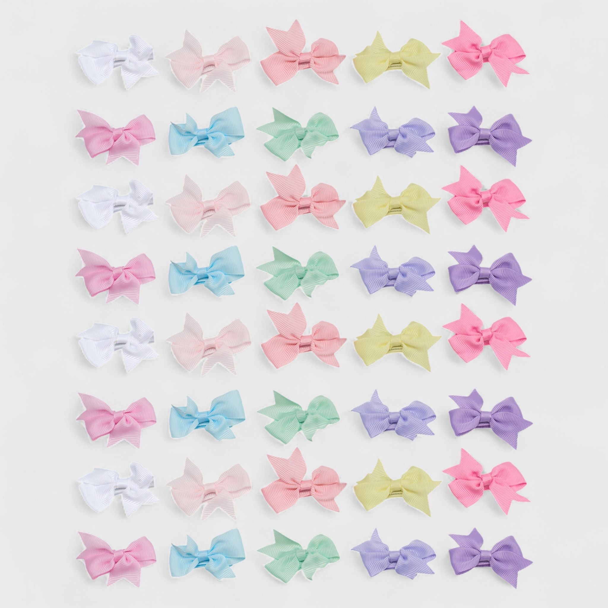 Simply Petals 40-Pack Cupcake Themed Baby Hair Bow Set -  Assorted Baby Bows for 0-12 Months, Colorful Clips for Infants, Girl, 40pcs