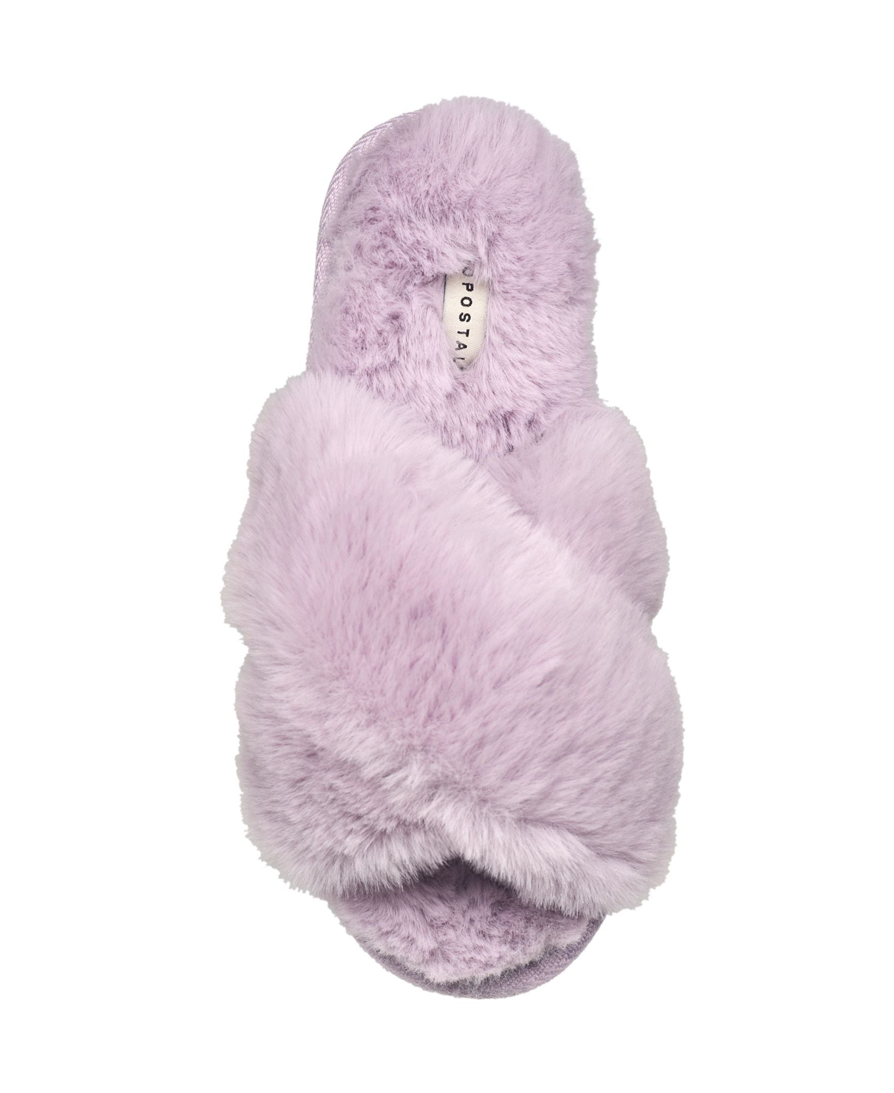 Aeropostale Women's Fuzzy Criss Cross House Slippers with Cushioned Comfort in Black