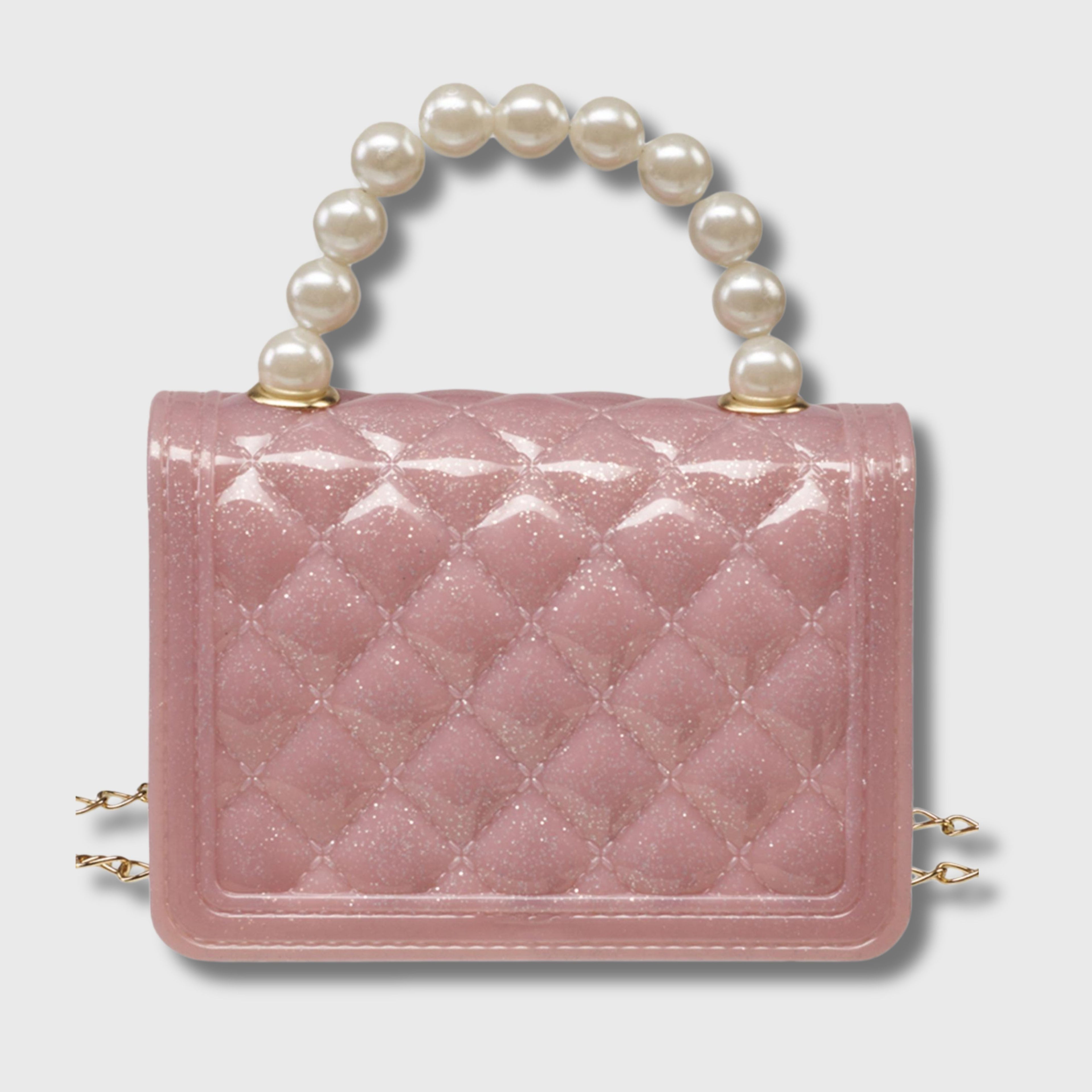 Willow & Ruby Kid's Mini Quilted Glitter Bag - Crossbody Purse for Girls (Youth)