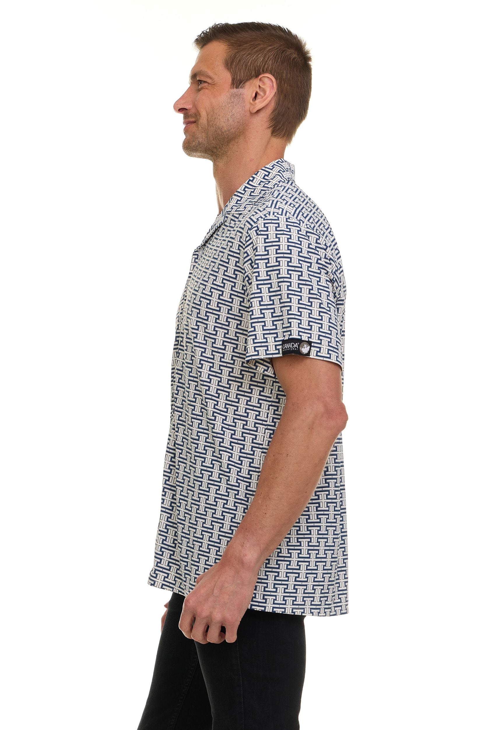 Canada Weather Gear Men’s Short Sleeve Shirt – 4-Way Super Stretch, Wrinkle-Resistant, Travel Friendly, Moisture-Wicking