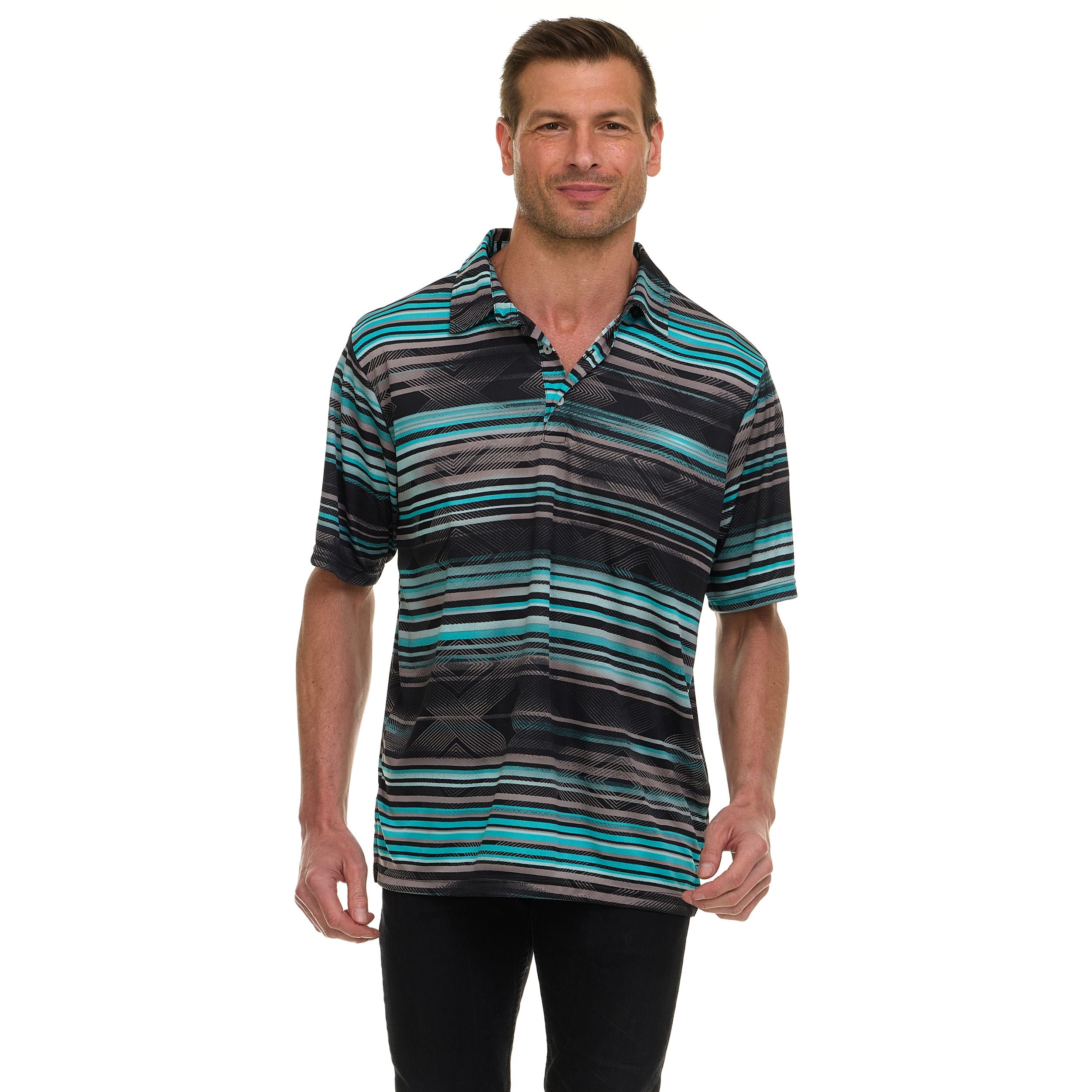 Canada Weather Gear Men’s Performance Polo Shirt – Short Sleeve Moisture Wicking Golf Shirt – Lightweight Athletic Fit