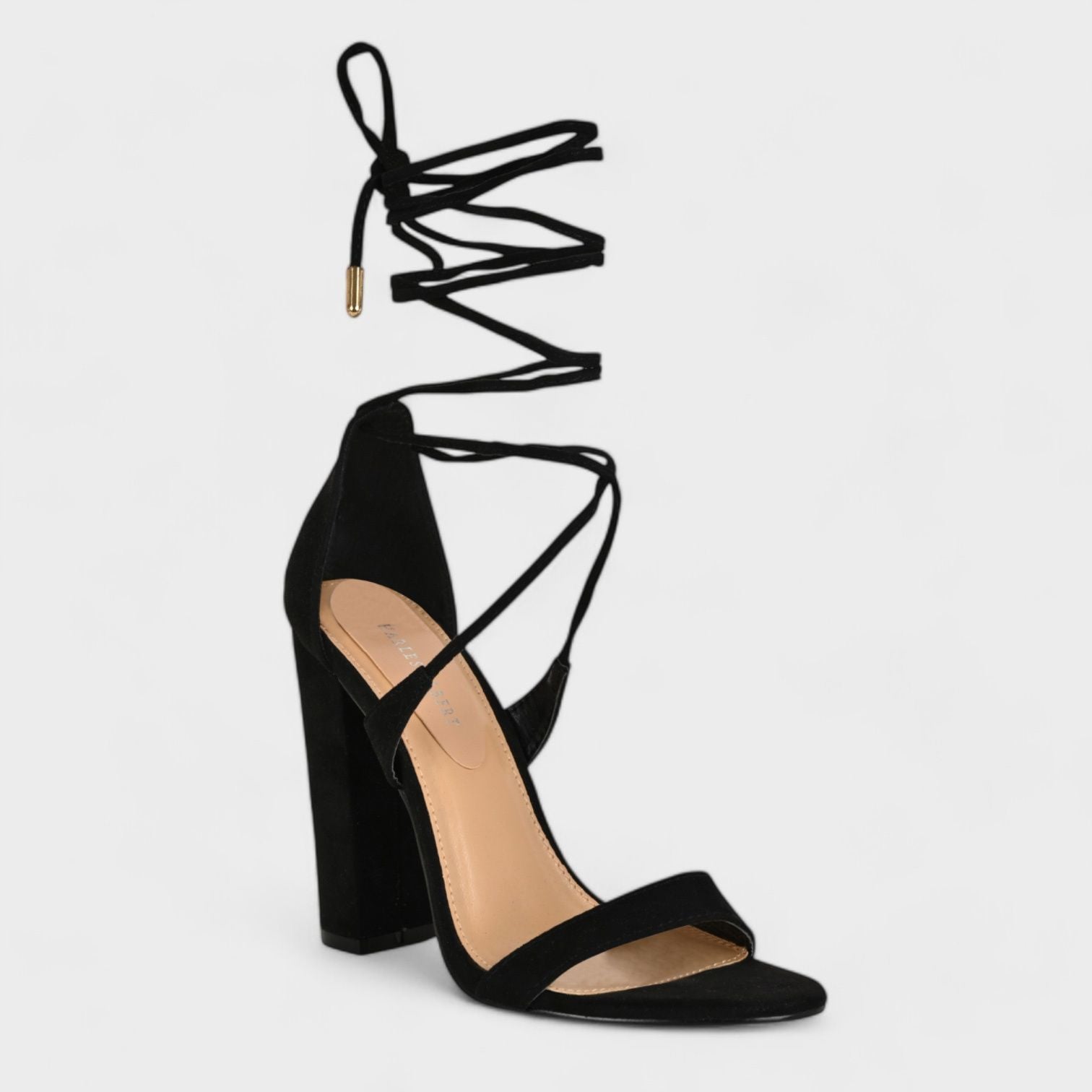 Charles Albert Women's High Heeled Dressy Strappy Lace Up Block Heels for Women's Open Toe, Gladiator, Comfy 4-Inch Heeled Sandals