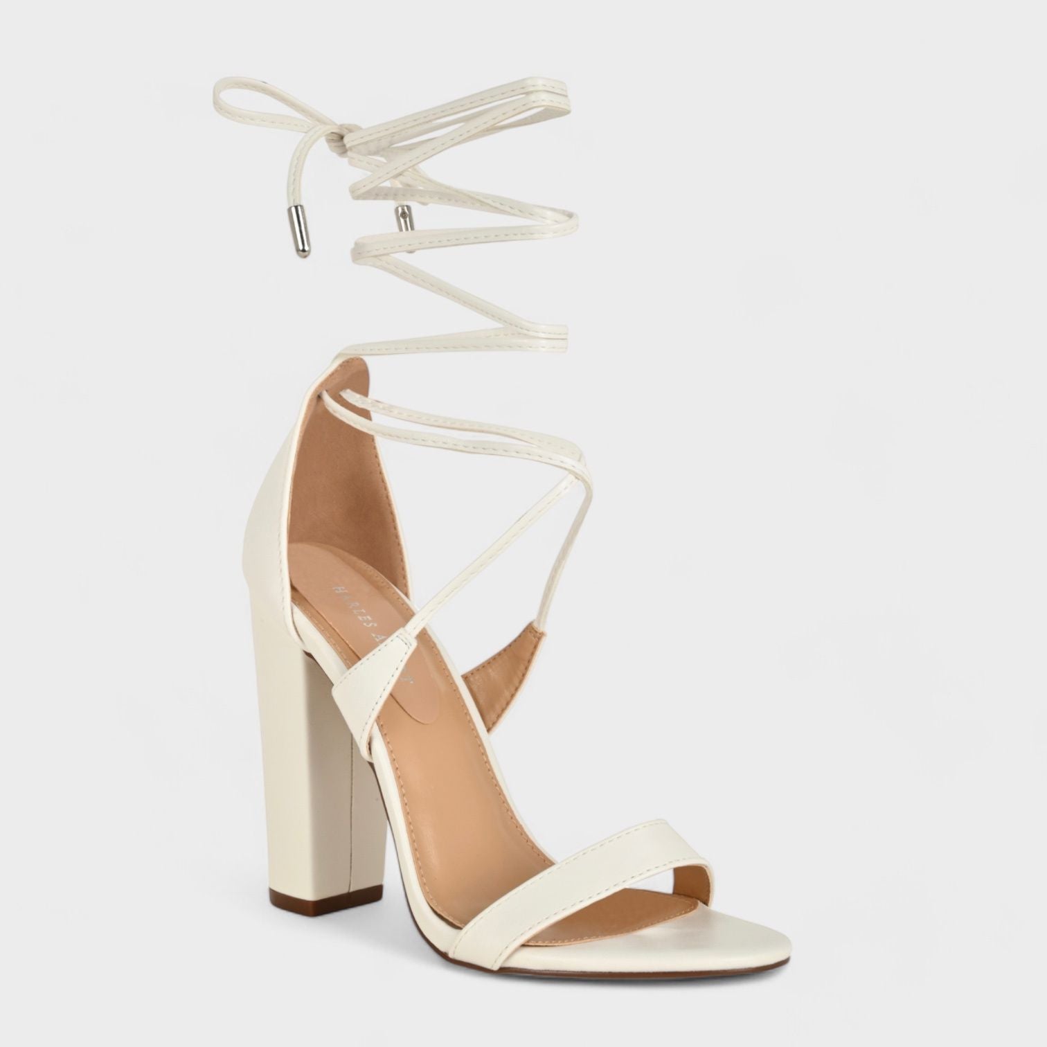 Charles Albert Women's High Heeled Dressy Strappy Lace Up Block Heels for Women's Open Toe, Gladiator, Comfy 4-Inch Heeled Sandals