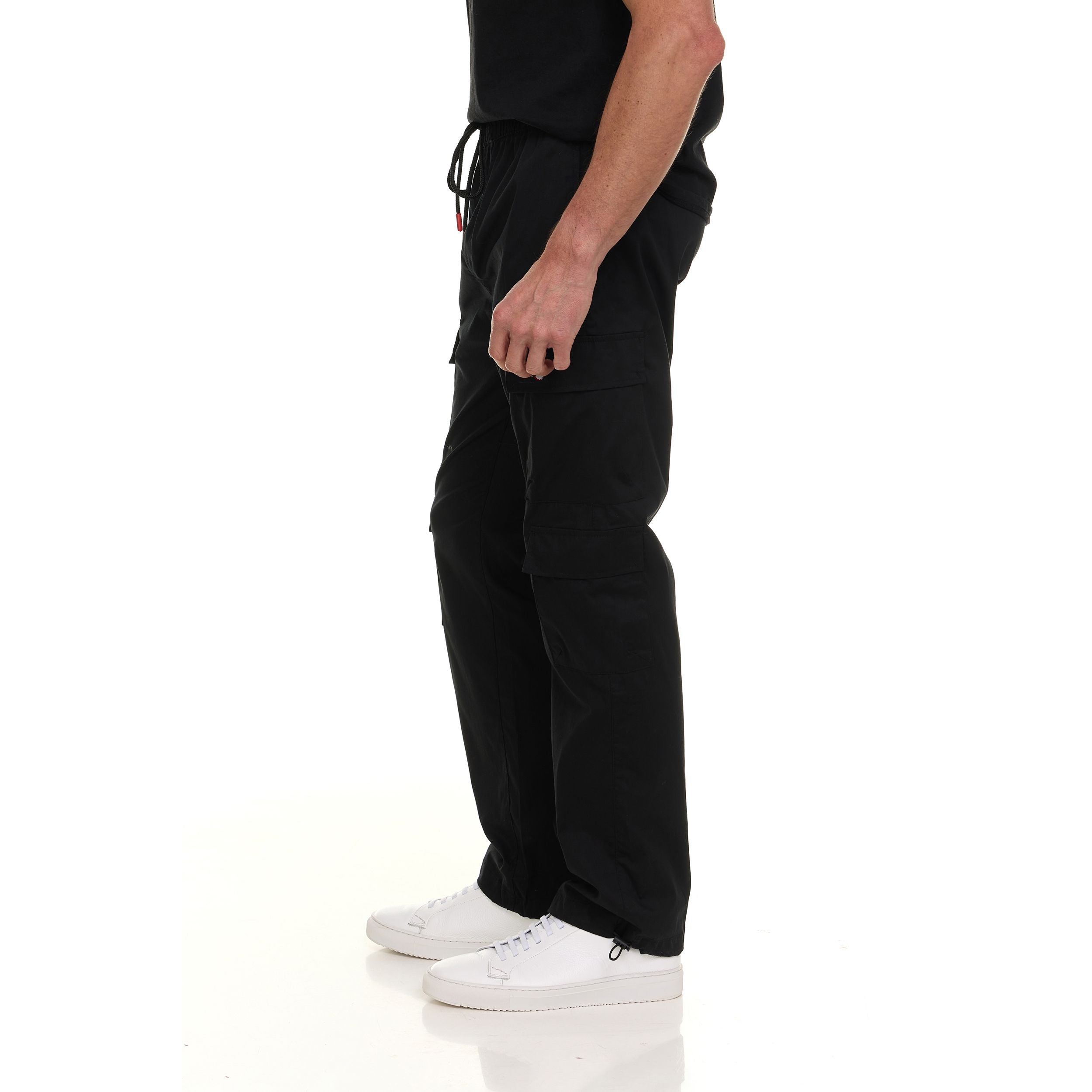 Canada Weather Gear Men’s 4-Pocket Lightweight Cargo Pants – Elastic Waistband with Drawstring, Adjustable Hem, Relaxed Fit