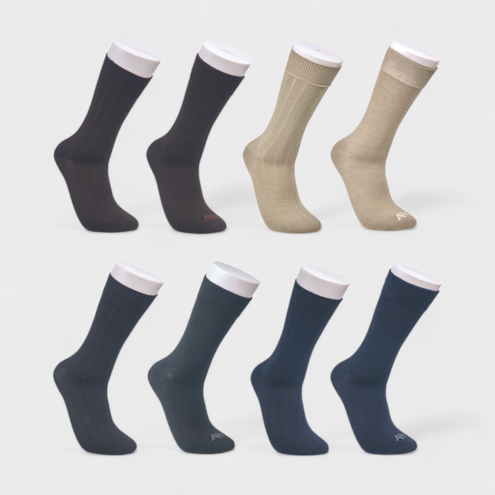 Aeropostale Men's 8-Pack Dress Crew Socks - Comfortable & Stylish for Everyday Wear - Lightweight, Stretchy & Moisture Wickin